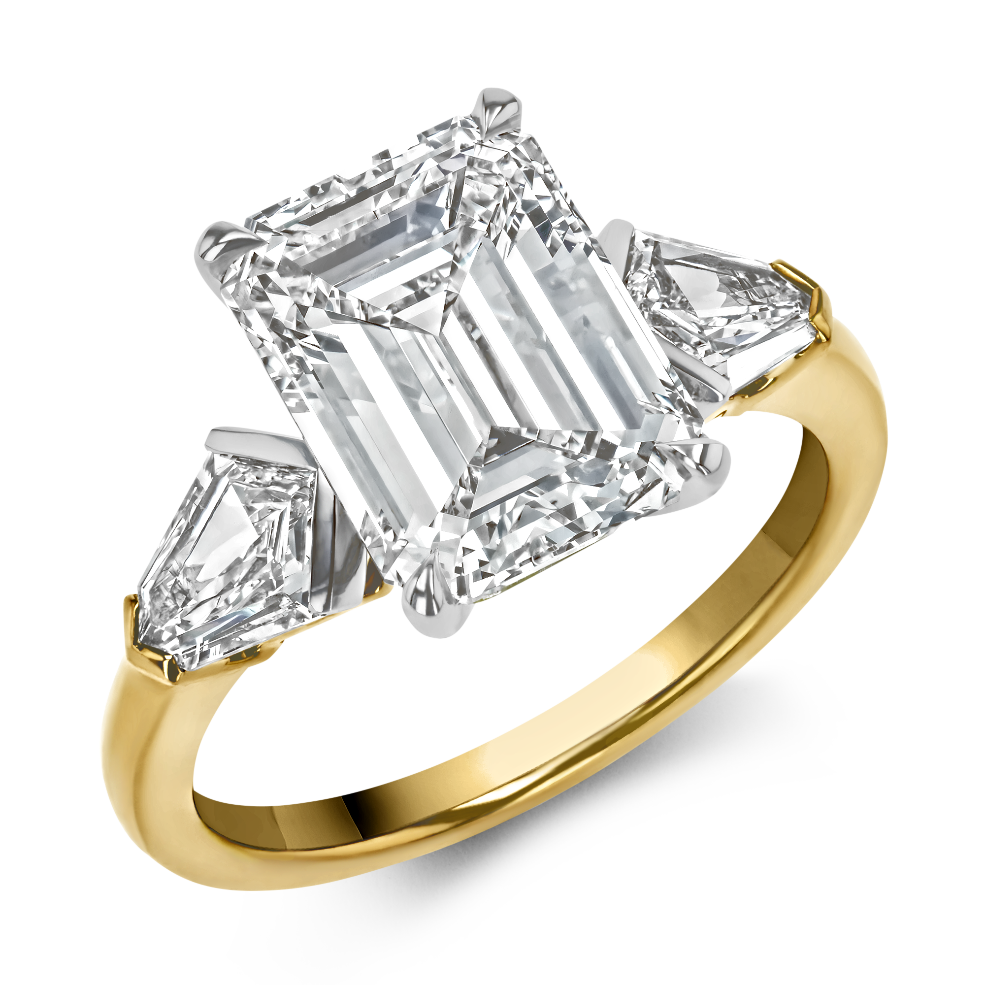 Classic 4.04ct Diamond Solitaire Ring Emerald Cut, Claw Set_1
