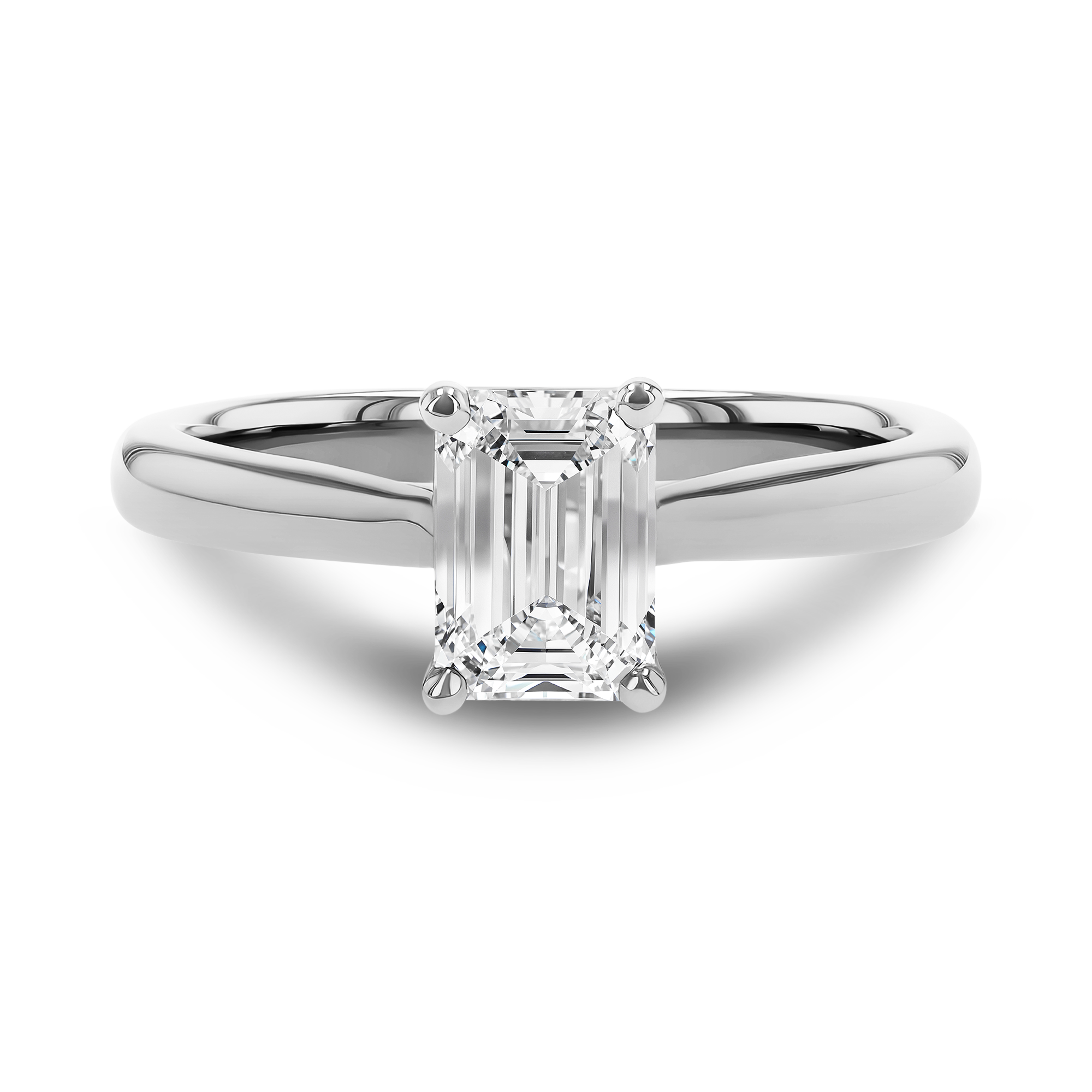 Gaia 0.50ct Emerald Cut Diamond Ring Emerald Cut, Claw Set_2