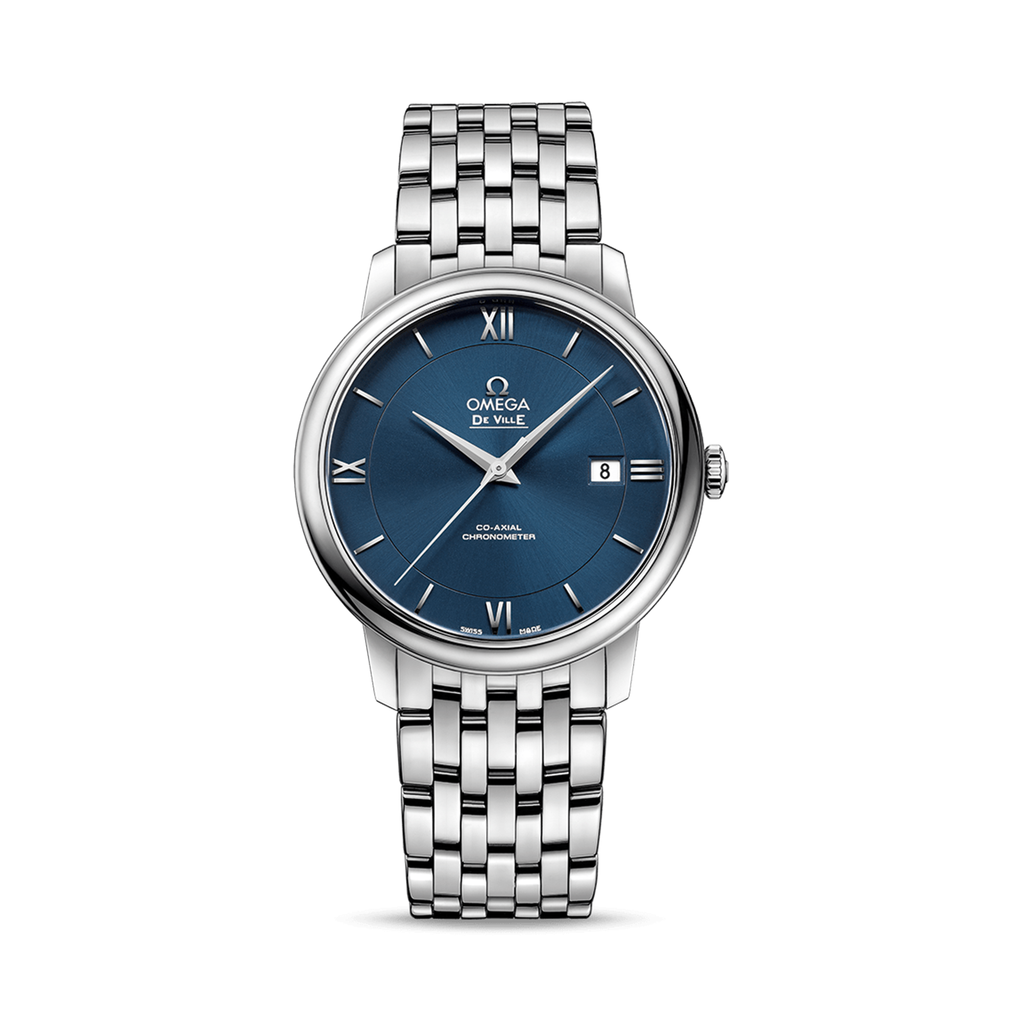 OMEGA De Ville Prestige 39.5mm, Blue Dial, Baton/Roman Numerals_1