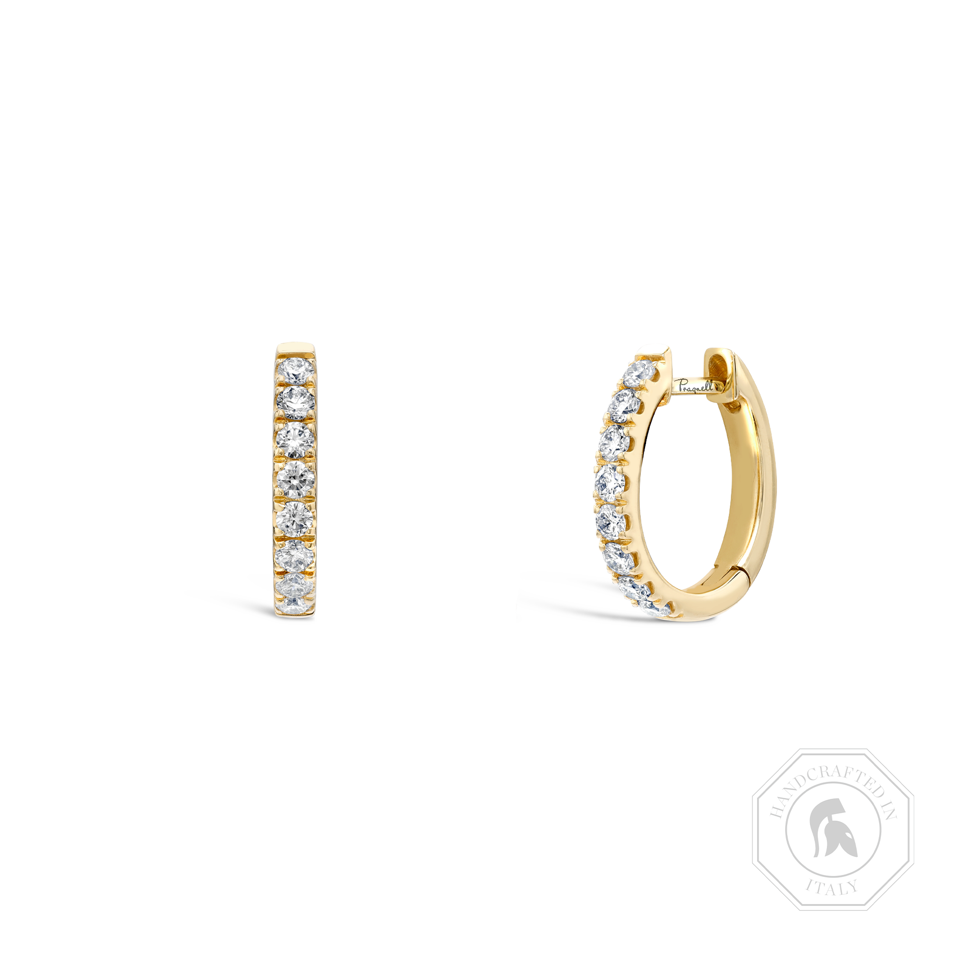 Brilliant Cut Diamond Hoop Earrings Brilliant cut, Claw set_1