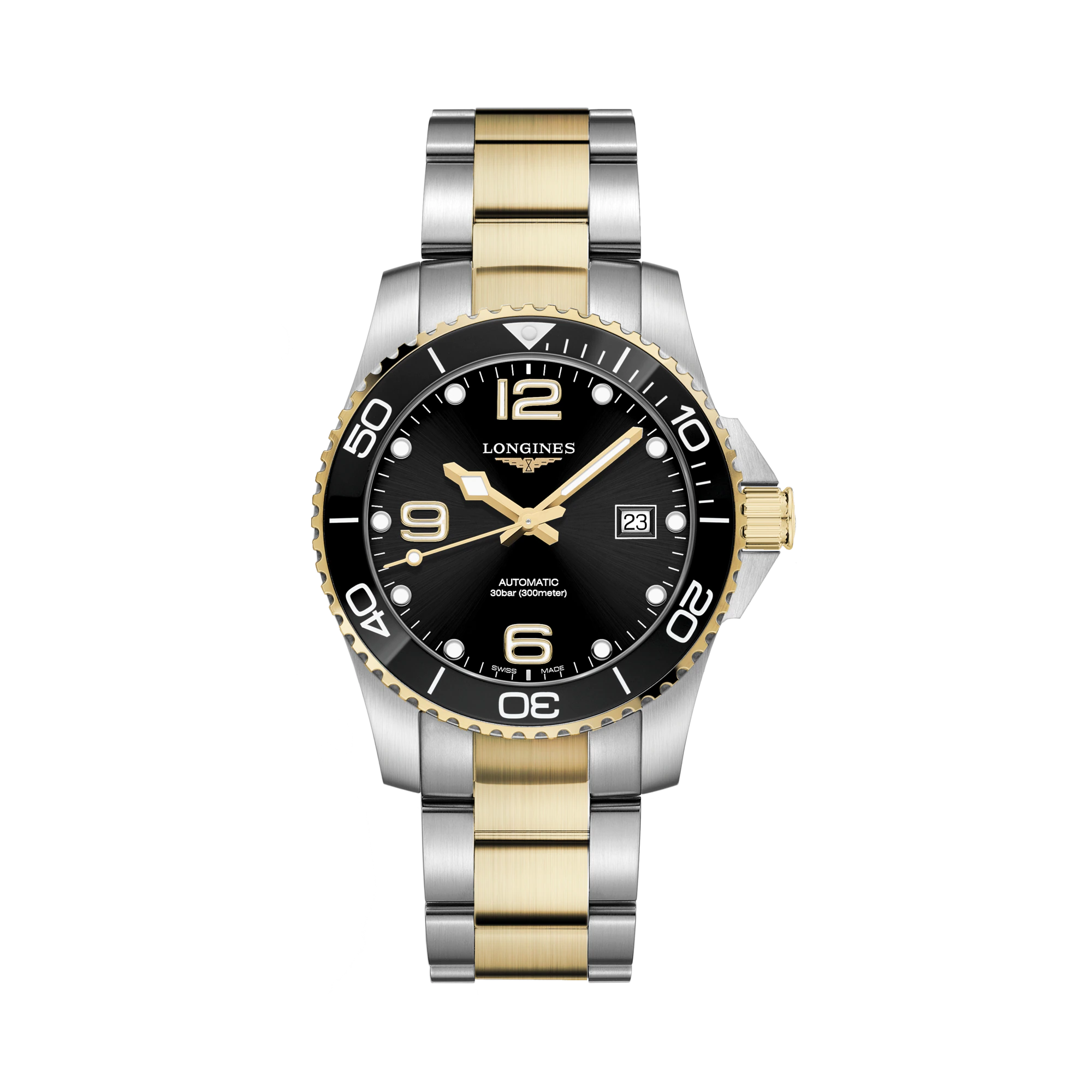 Longines HydroConquest 41mm, Black Dial, Arabic & Roman Numeral_1