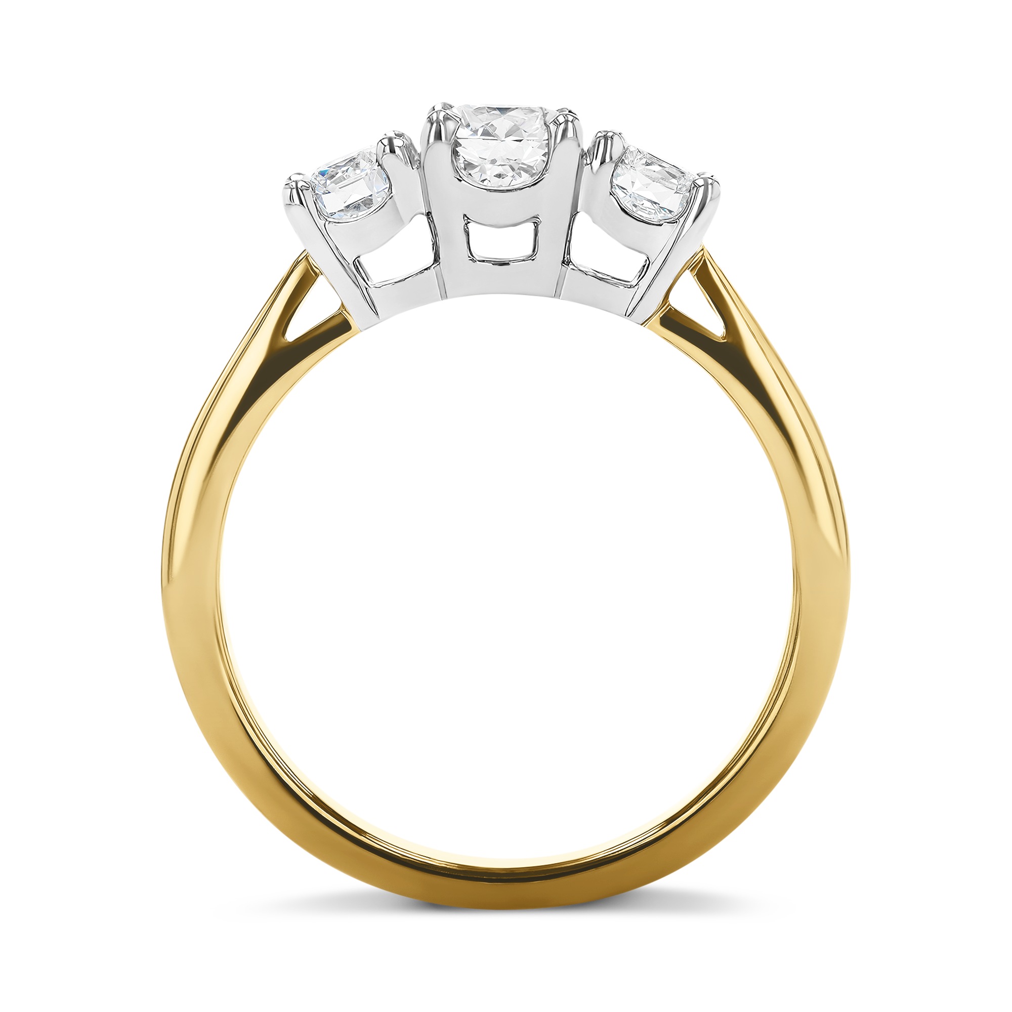 Classic 1.06ct Diamond Three Stone Ring Brilliant cut, Claw set_3
