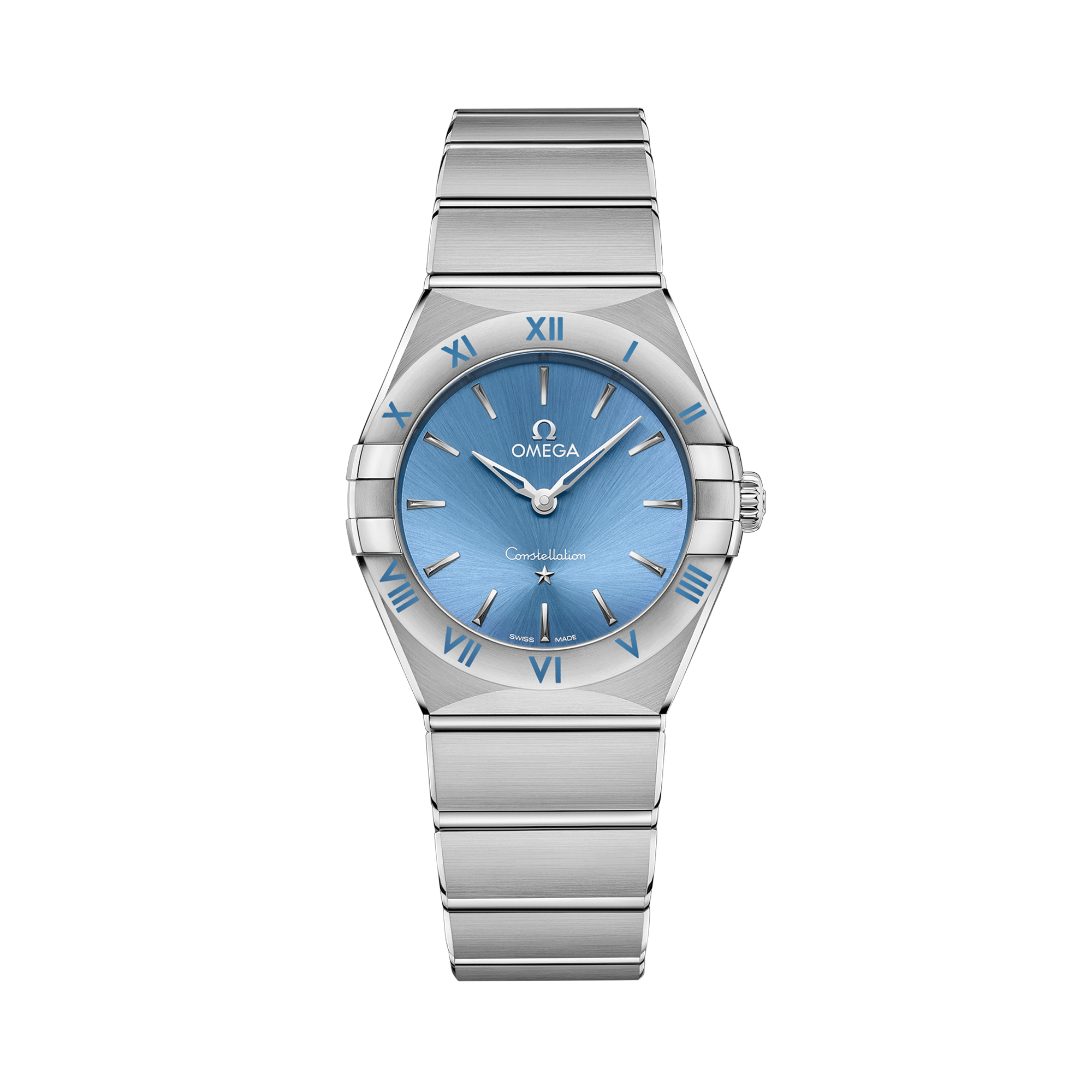 OMEGA Constellation O13110286003001 Watch - 28mm, Blue Dial, Baton 