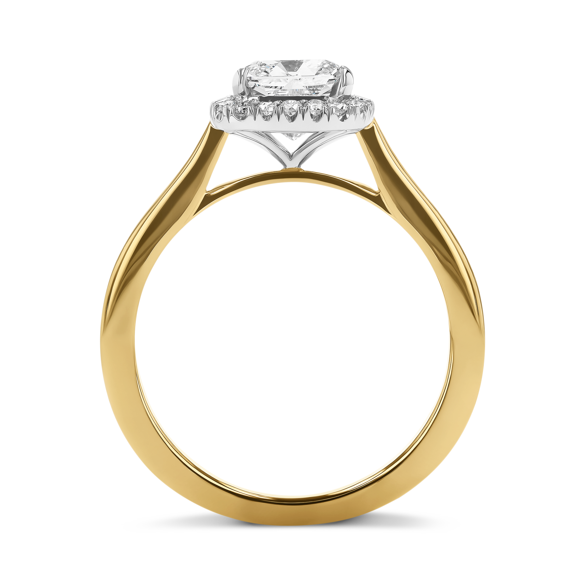 Celestial 1.02ct Cushion Cut Diamond Cluster Ring Cushion Cut, Claw Set_3