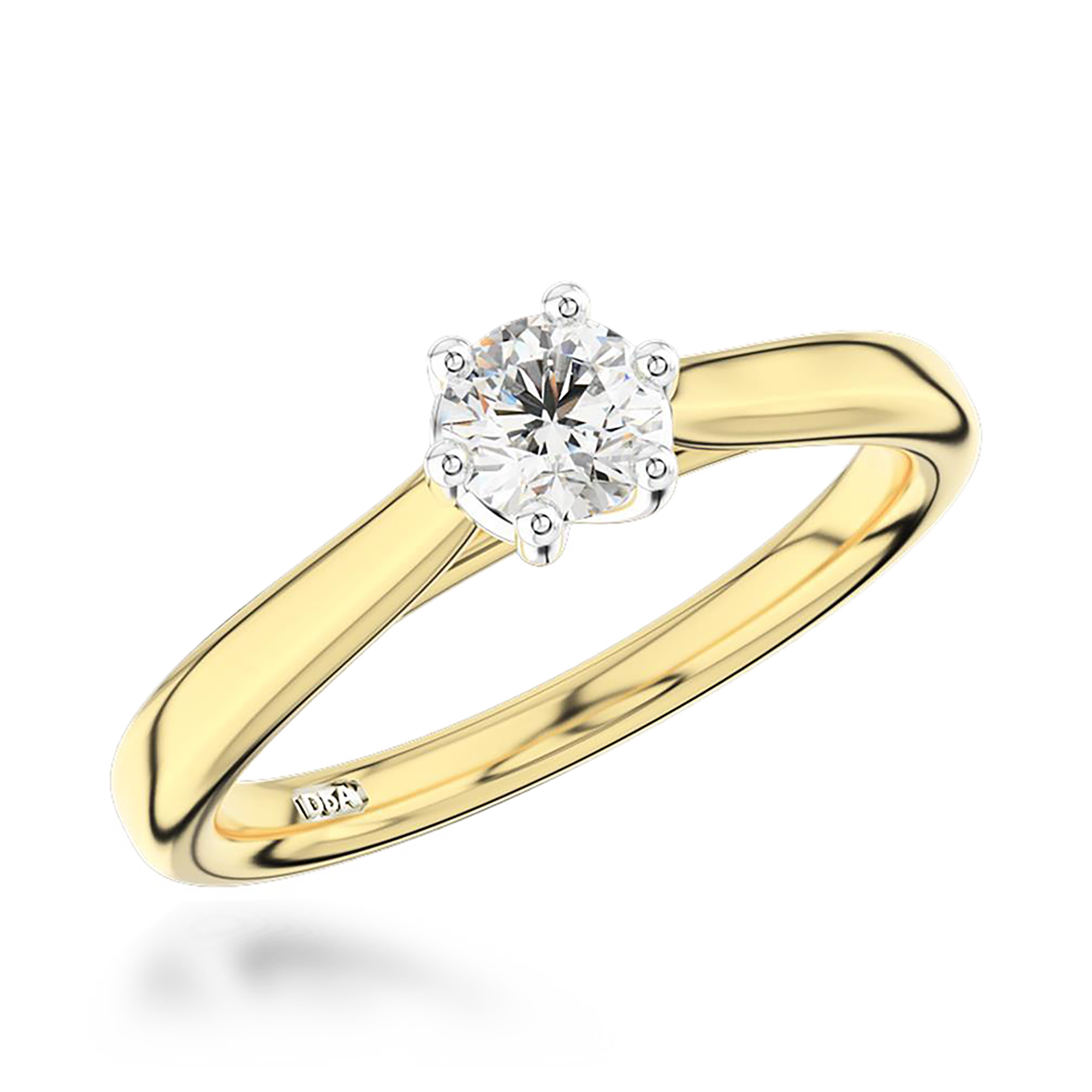 0.30CT Diamond Solitaire Ring Brilliant Cut, Solitaire, Six Claw Set_1