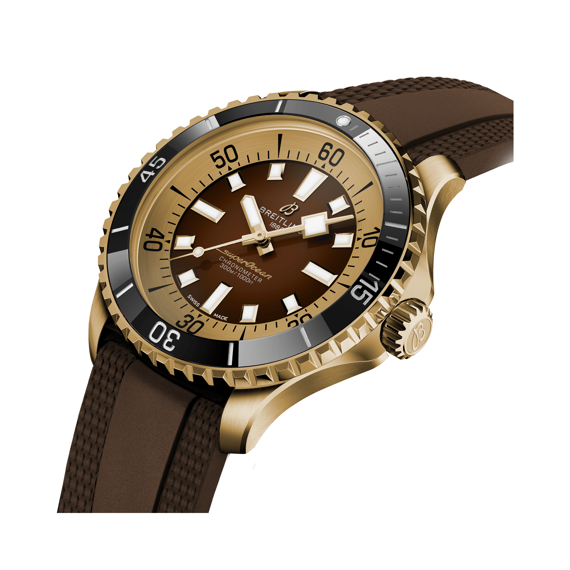 Breitling Superocean Automatic 44 Bronze 44mm, Chocolate Dial, Arabic & Baton Numerals_3