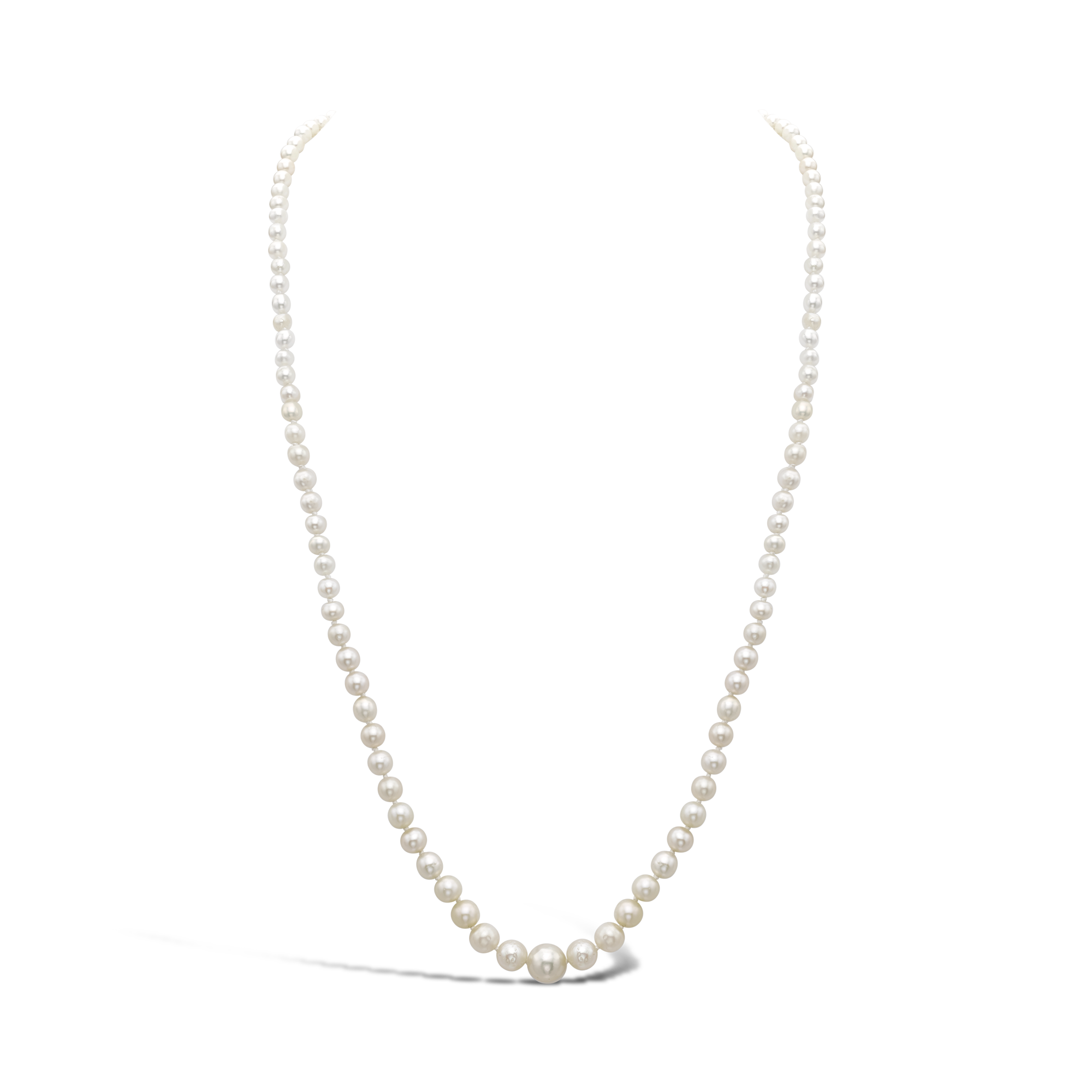 Art Deco Inspired Natural Pearl Necklace _1