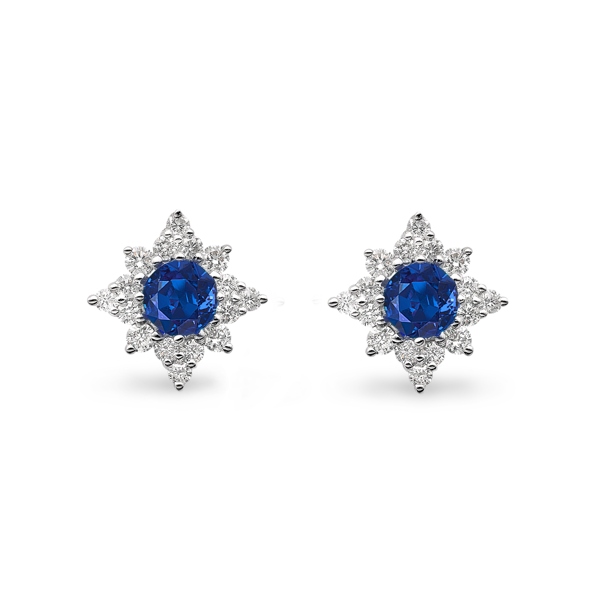 Star Struck Sapphire Stud Earrings Brilliant cut, Claw set_1