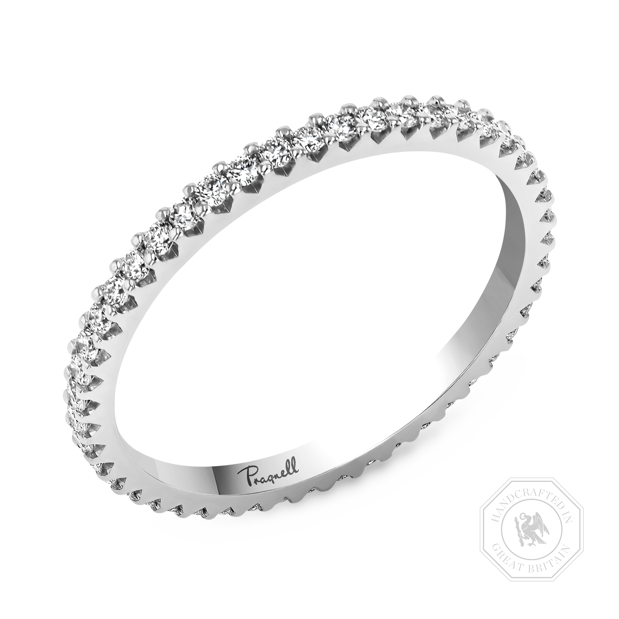 Brilliant Cut Diamond Half Eternity Ring Brilliant Cut, Half Eternity, Thread Set_1
