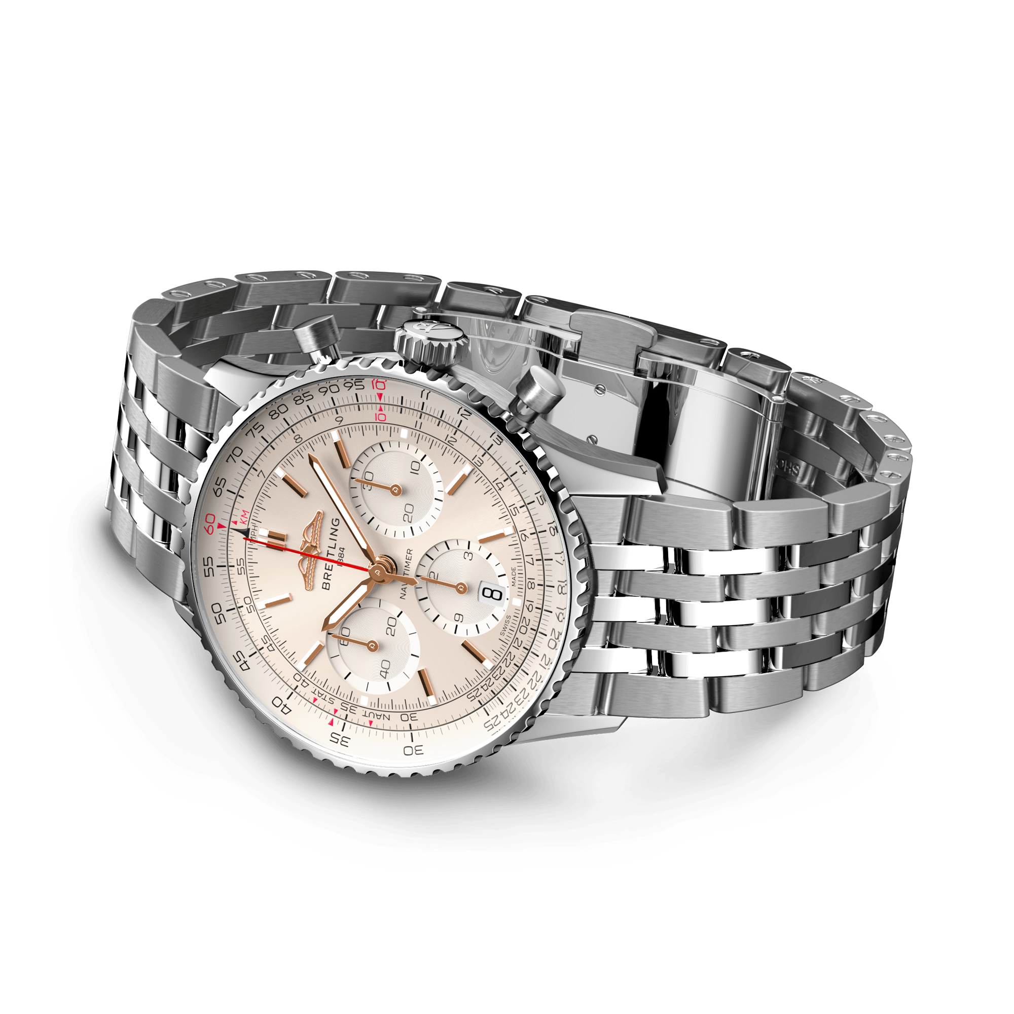 Breitling Navitimer B01 Chronograph 41 41mm, Silver Dial, Baton Numerals_4