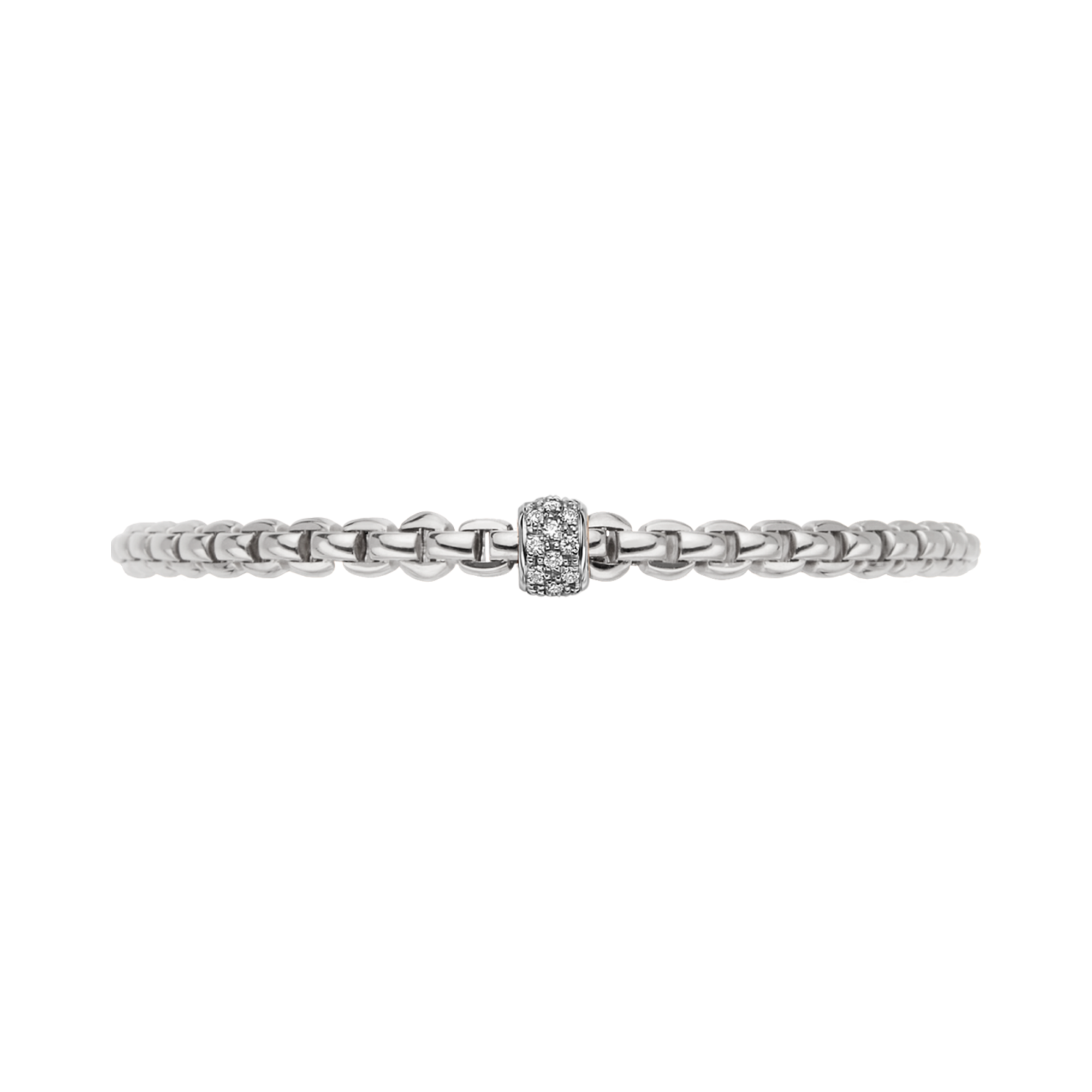 Fope Flex'it Eka 0.19ct Diamond Bracelet Brilliant Cut, Grain Set_2