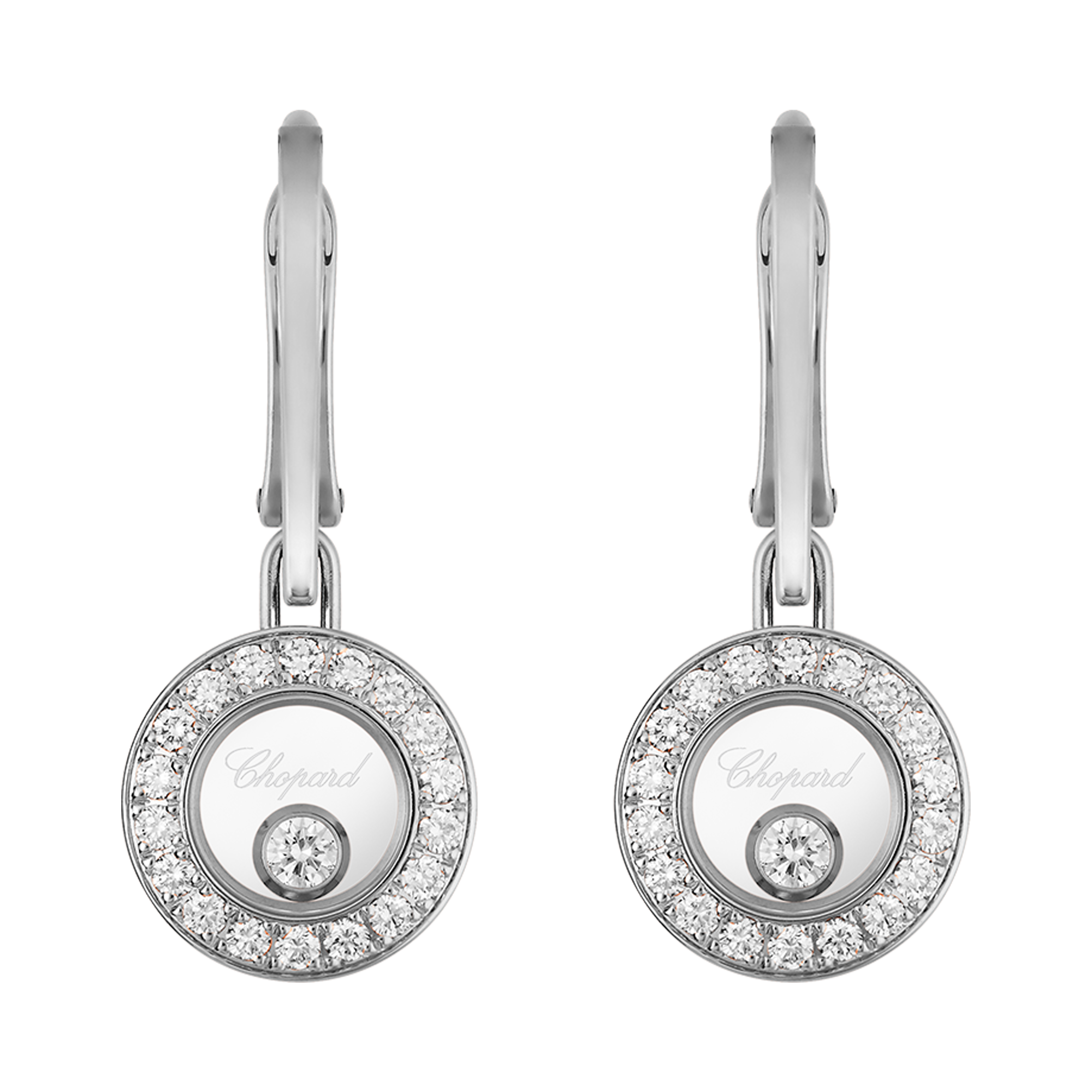 Chopard Happy Diamonds Drop Earrings Brilliant Cut, Grain Set_1