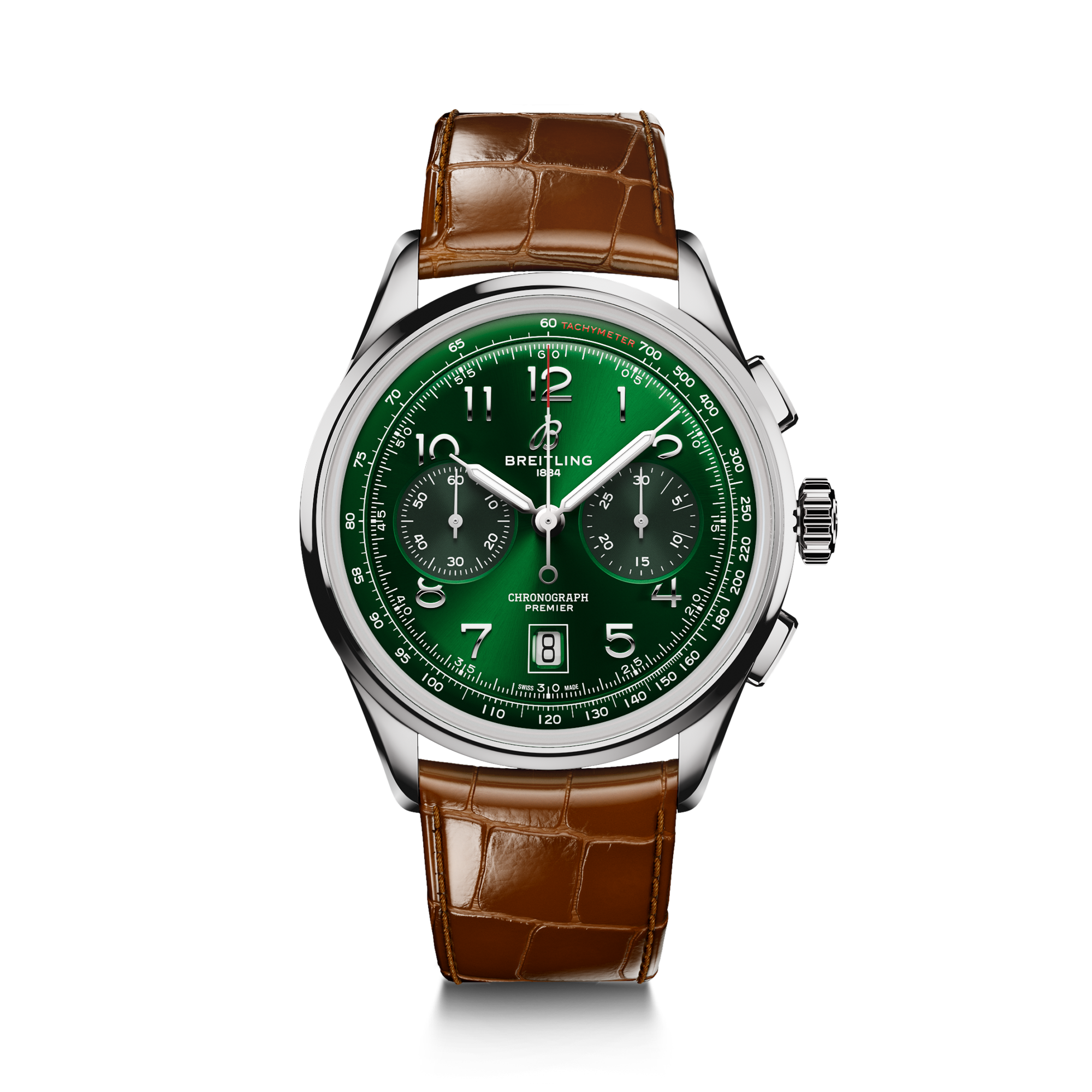 Breitling Premier BO1 Chronograph 42 42mm, Green Dial, Arabic Numerals_1