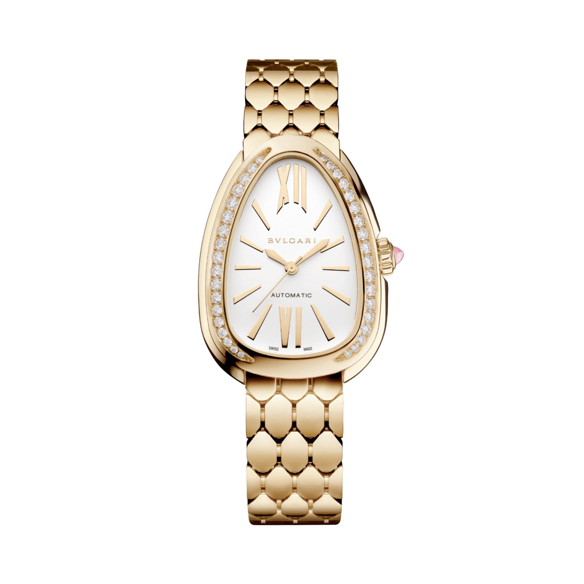 Bvlgari Serpenti Seduttori 34mm, White Dial, Baton/Roman Numerals_1