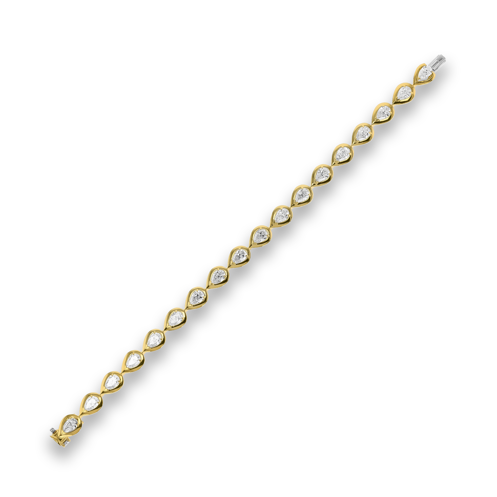 Skimming Stone Pear Shaped 5.70ct Diamond Line Bracelet Pear Shape, Claw Set_2