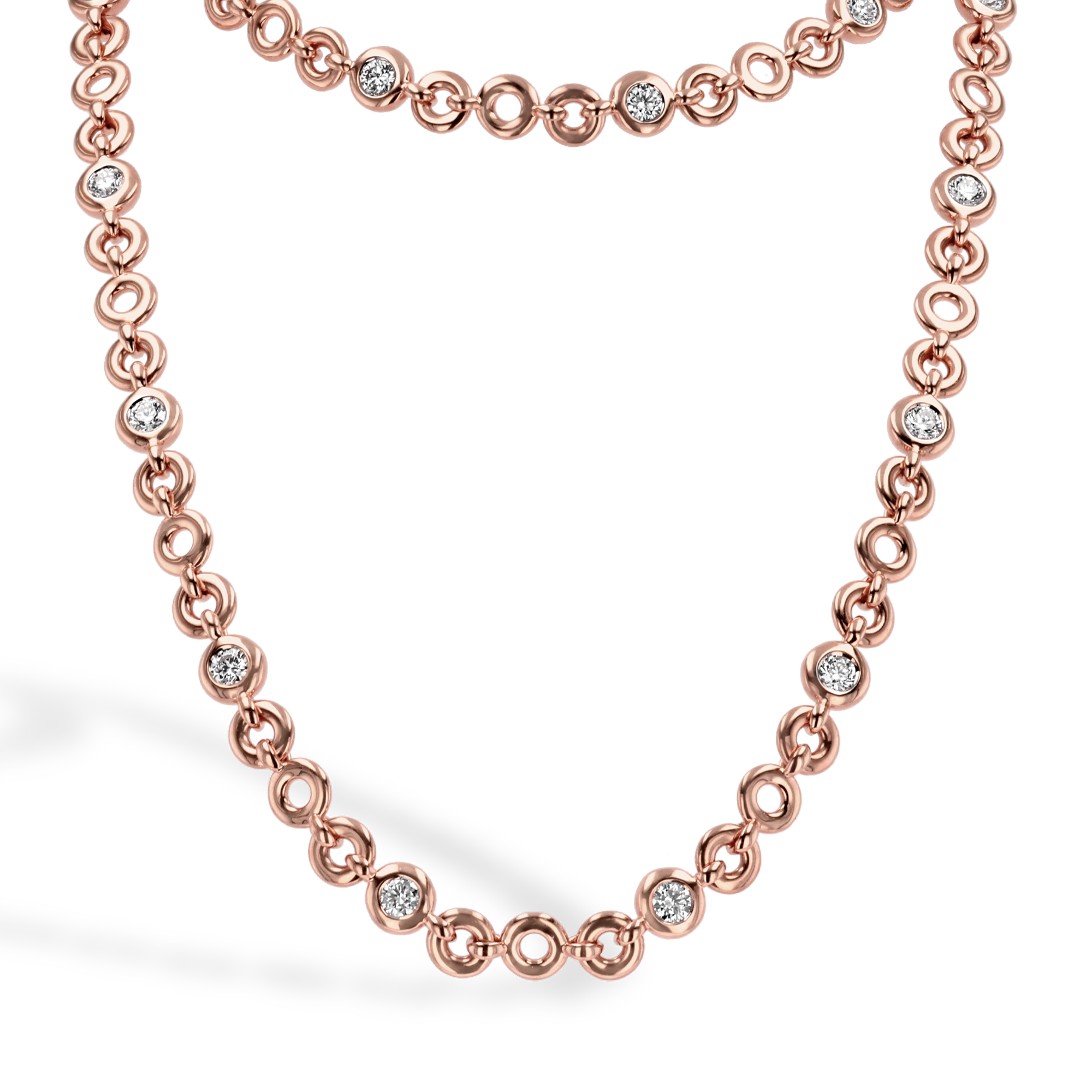 RockChain Twenty Stone Diamond Necklace Brilliant Cut, Rubover Set_2