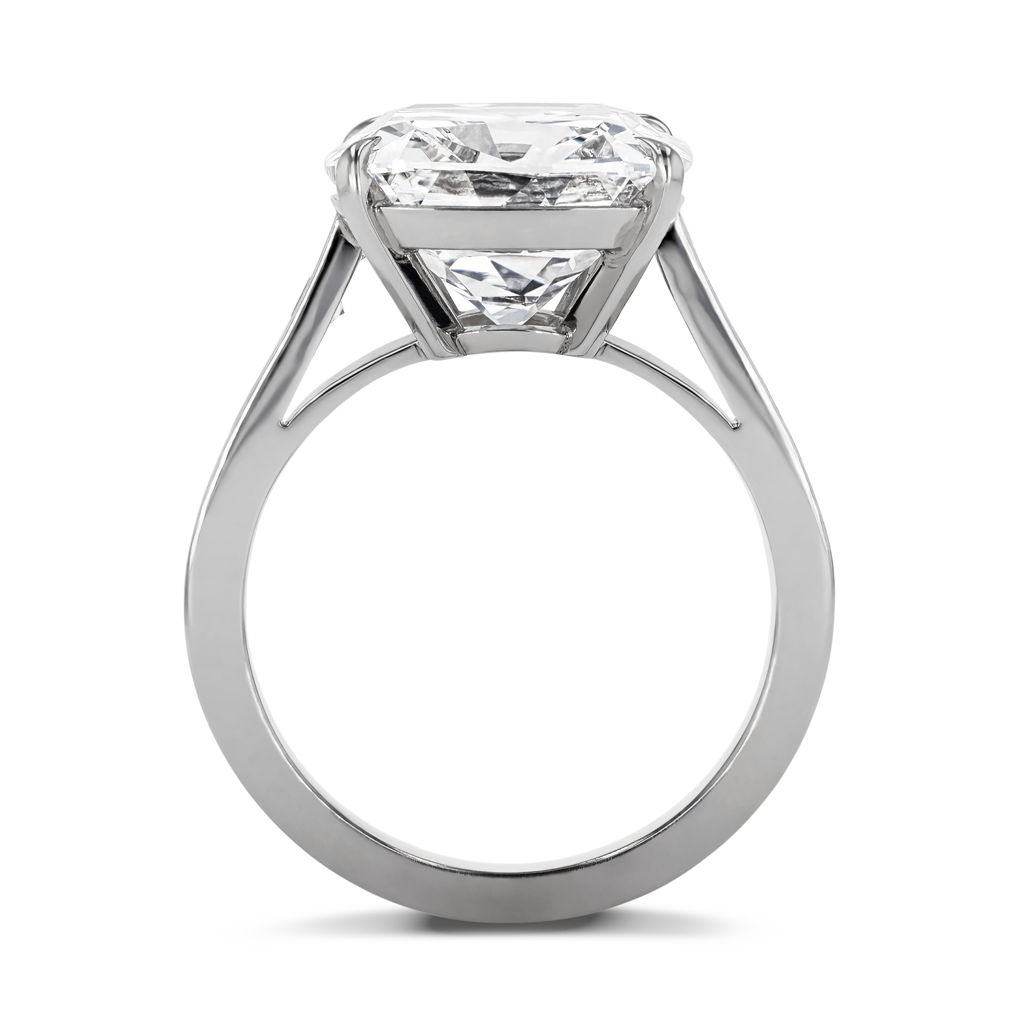 Masterpiece Deco Setting Cushion Cut Diamond Solitaire Antique Cushion & Carré Cut, Claw & Channel Set_3