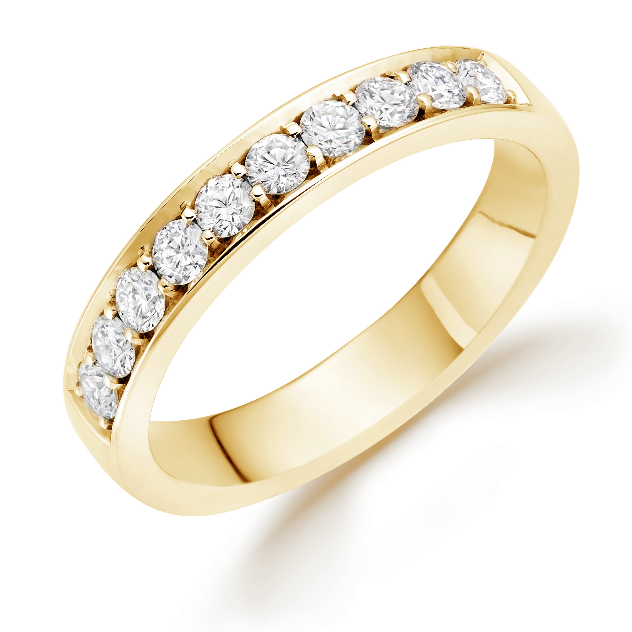 Brilliant Cut Diamond Half Eternity Ring Brilliant Cut, Half Eternity, Thread Set_1