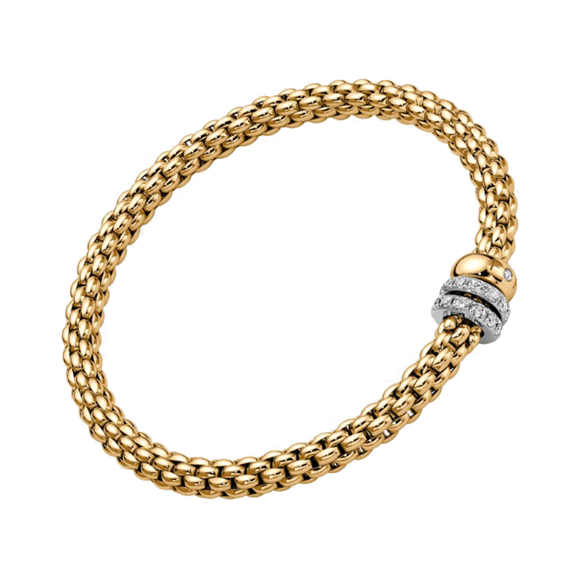 Fope Solo Flex'It Medium Diamond Bangle Brilliant cut, Claw set_1