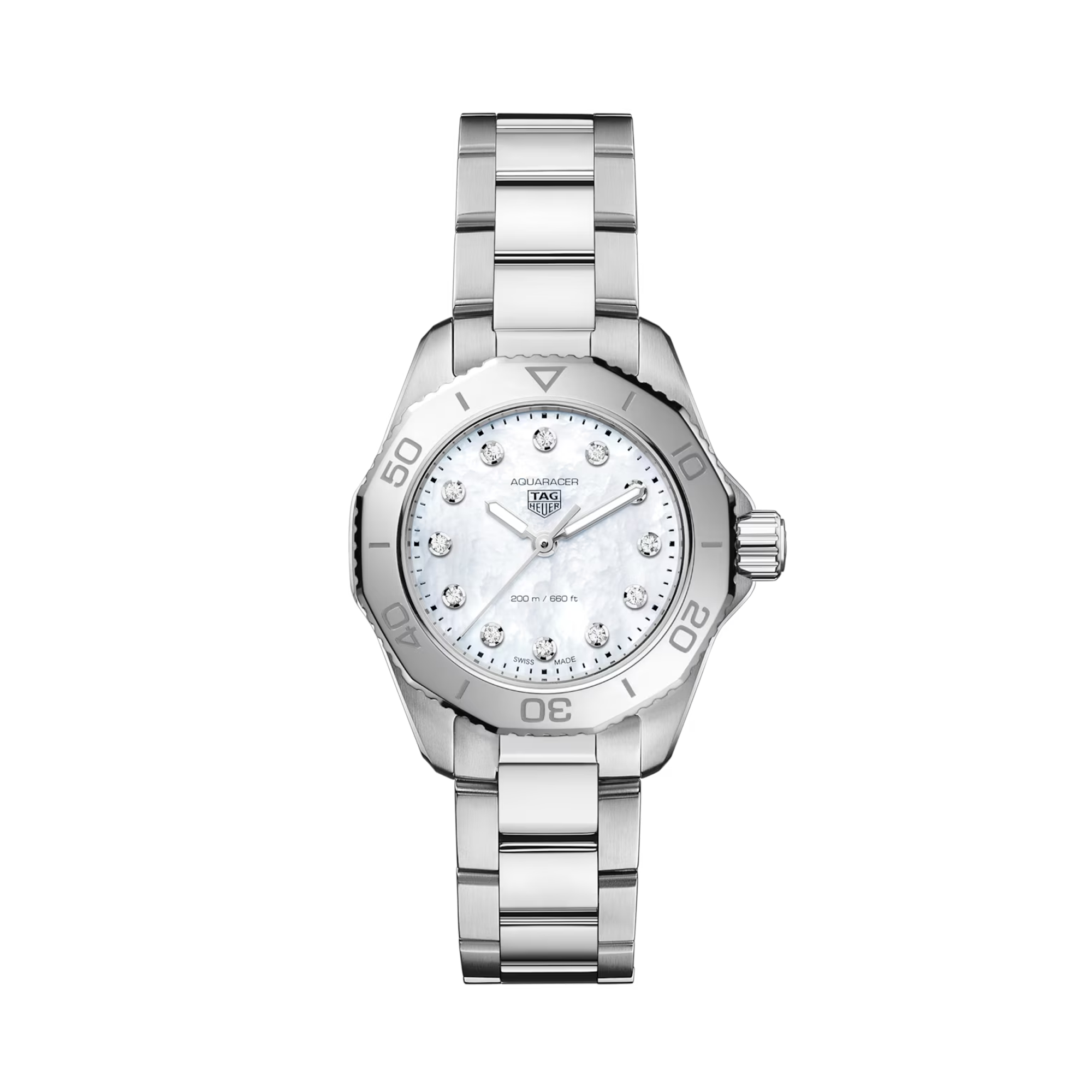 Tag Heuer Aquaracer Professional 200 30mm, Mother of Pearl Dial, Diamond Numerals_1