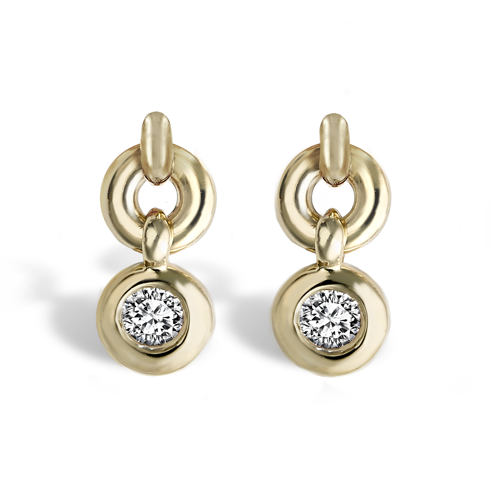 Two stone diamond earrings sales