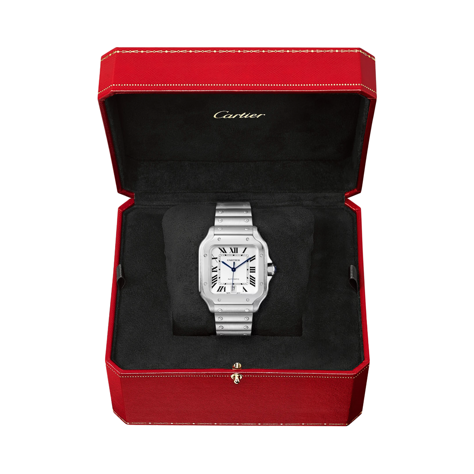 Cartier Santos de Cartier 39.8mm, Silver Dial, Roman Numerals_8