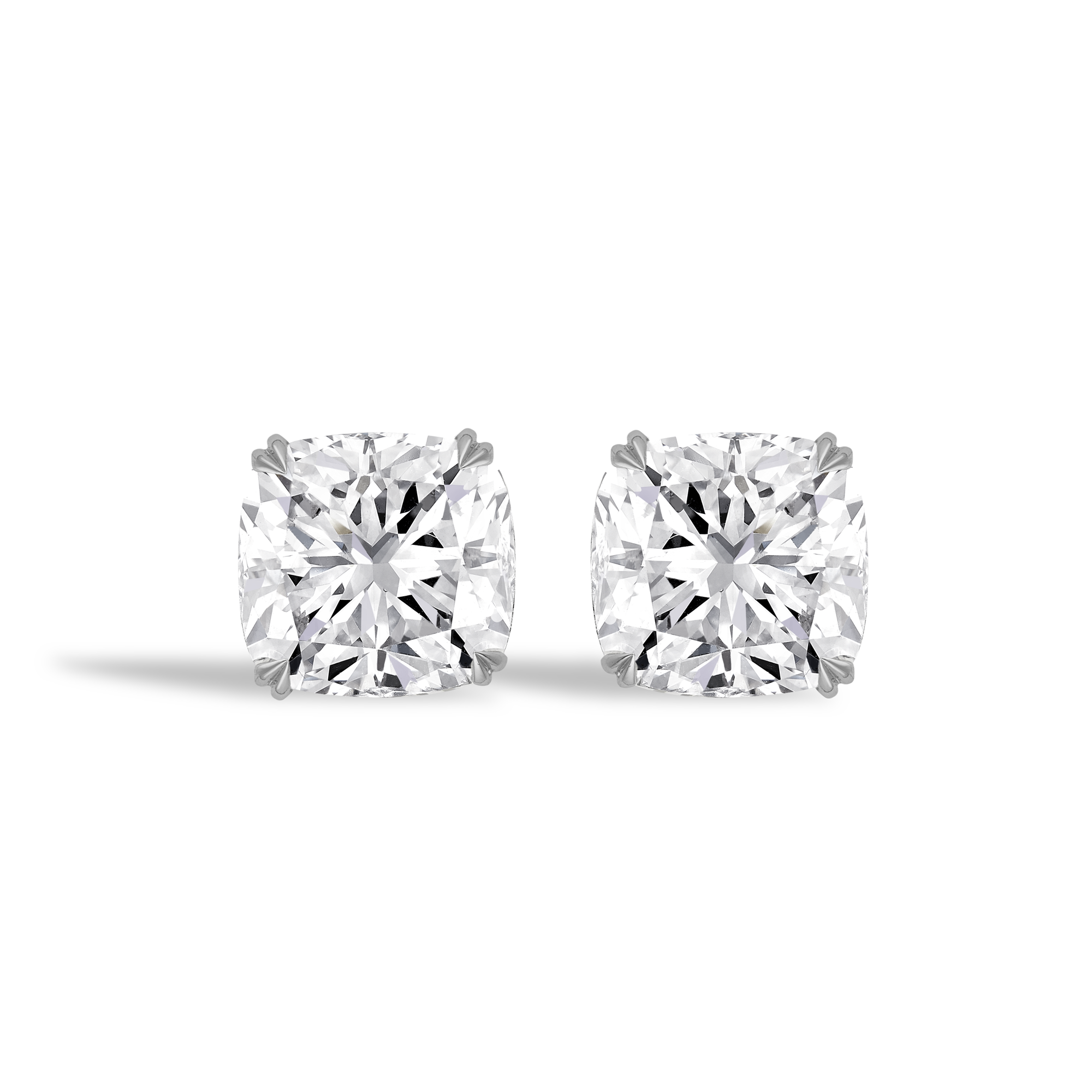 Windsor 4.06ct Cushion Cut Diamond Stud Earrings Cushion Cut, Claw Set_1