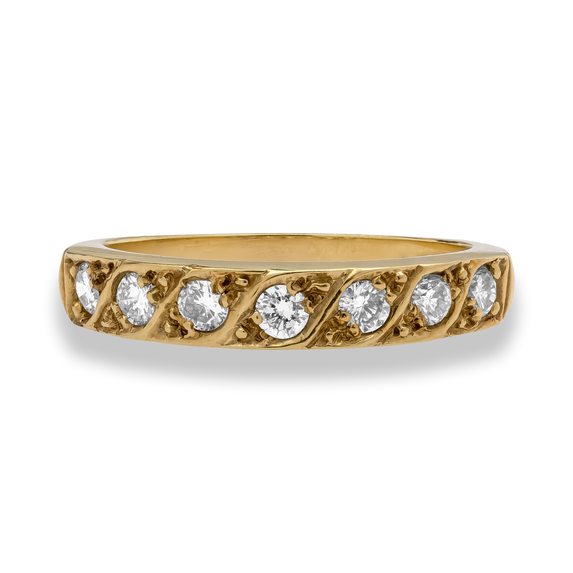 Brilliant Cut Diamond Half Eternity Ring Brilliant Cut, Grain Set_2