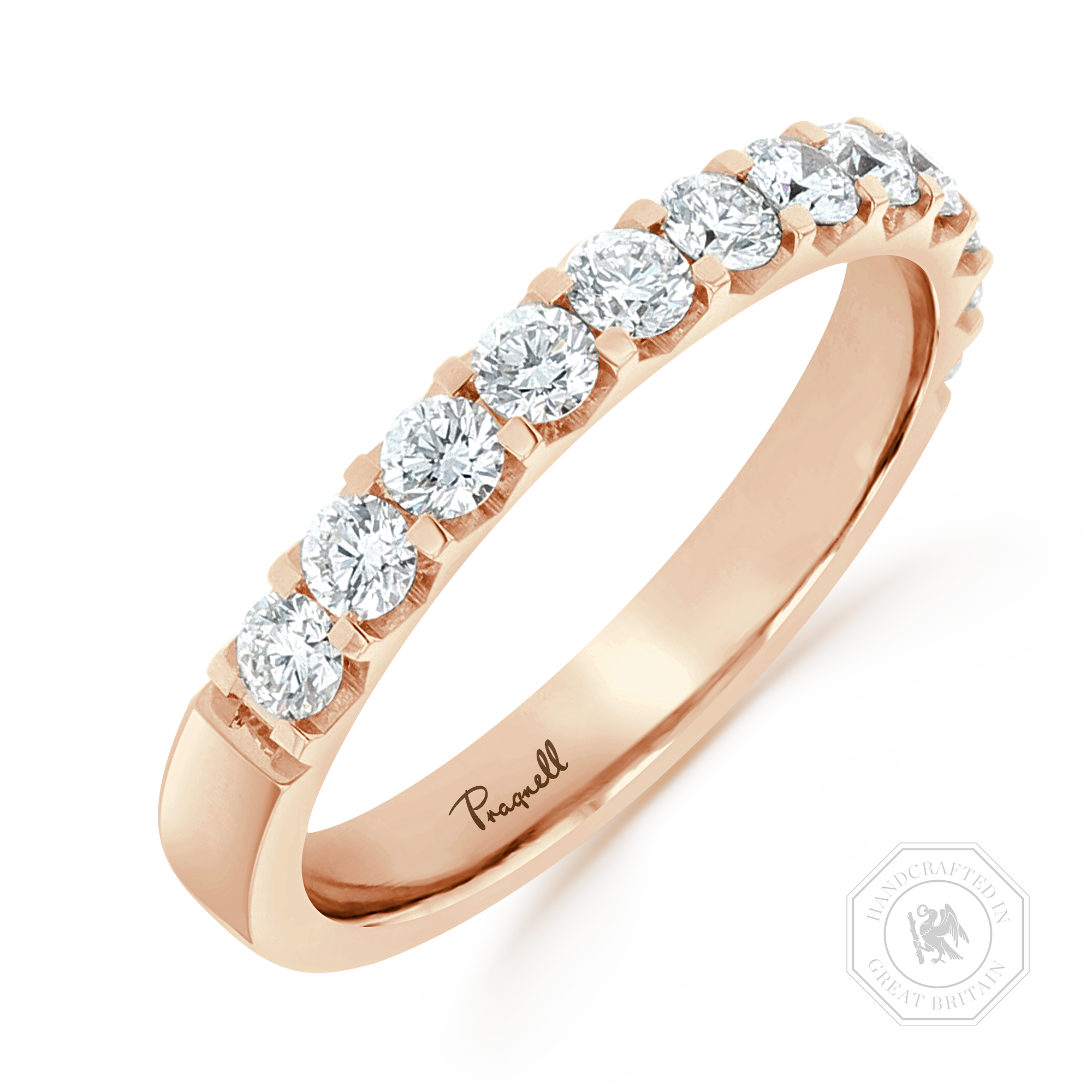 Brilliant Cut Diamond Half Eternity Ring Brilliant Cut, Half Eternity, Claw Set_1