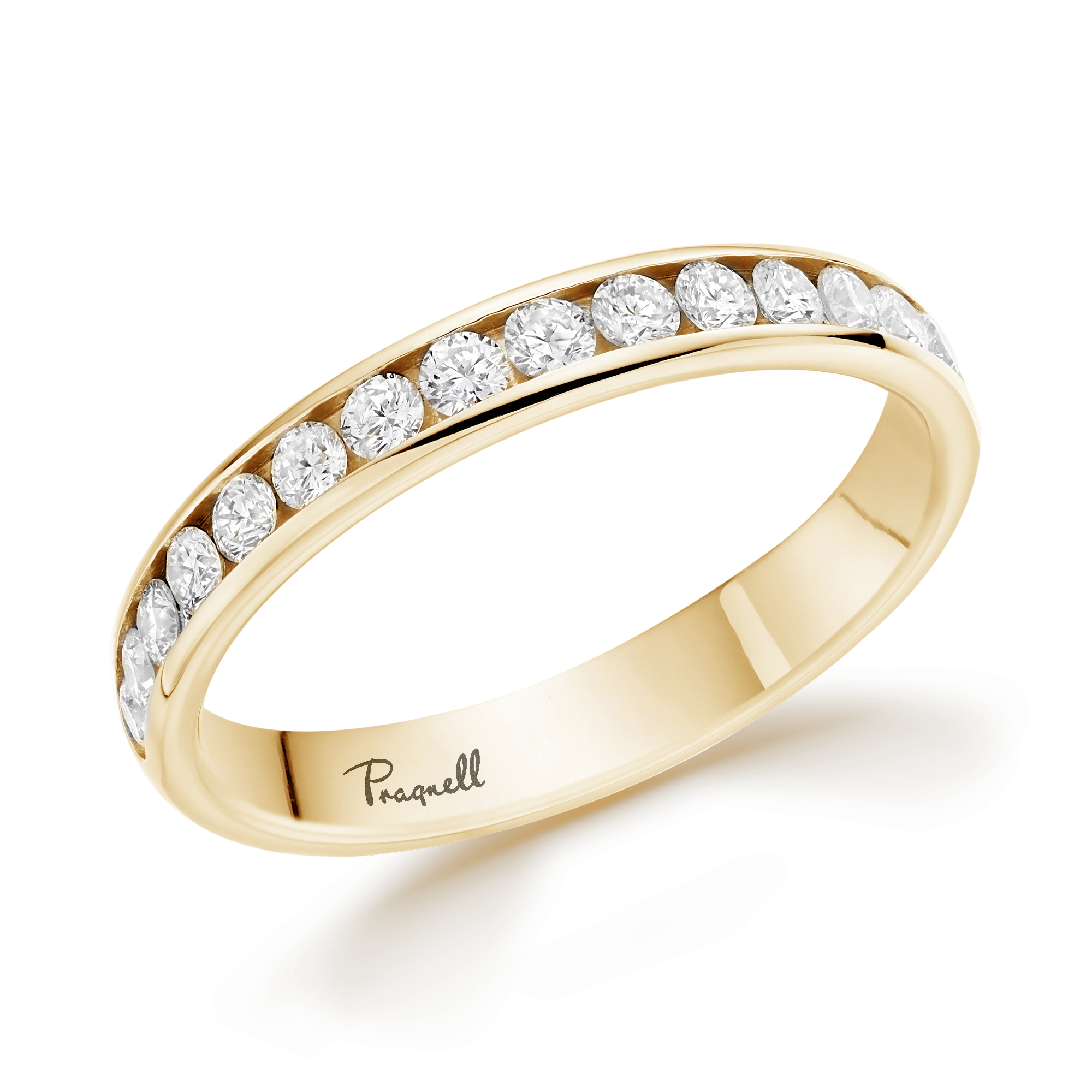 Brilliant Cut Diamond Half Eternity Ring Brilliant Cut, Half Eternity, Channel Set_1