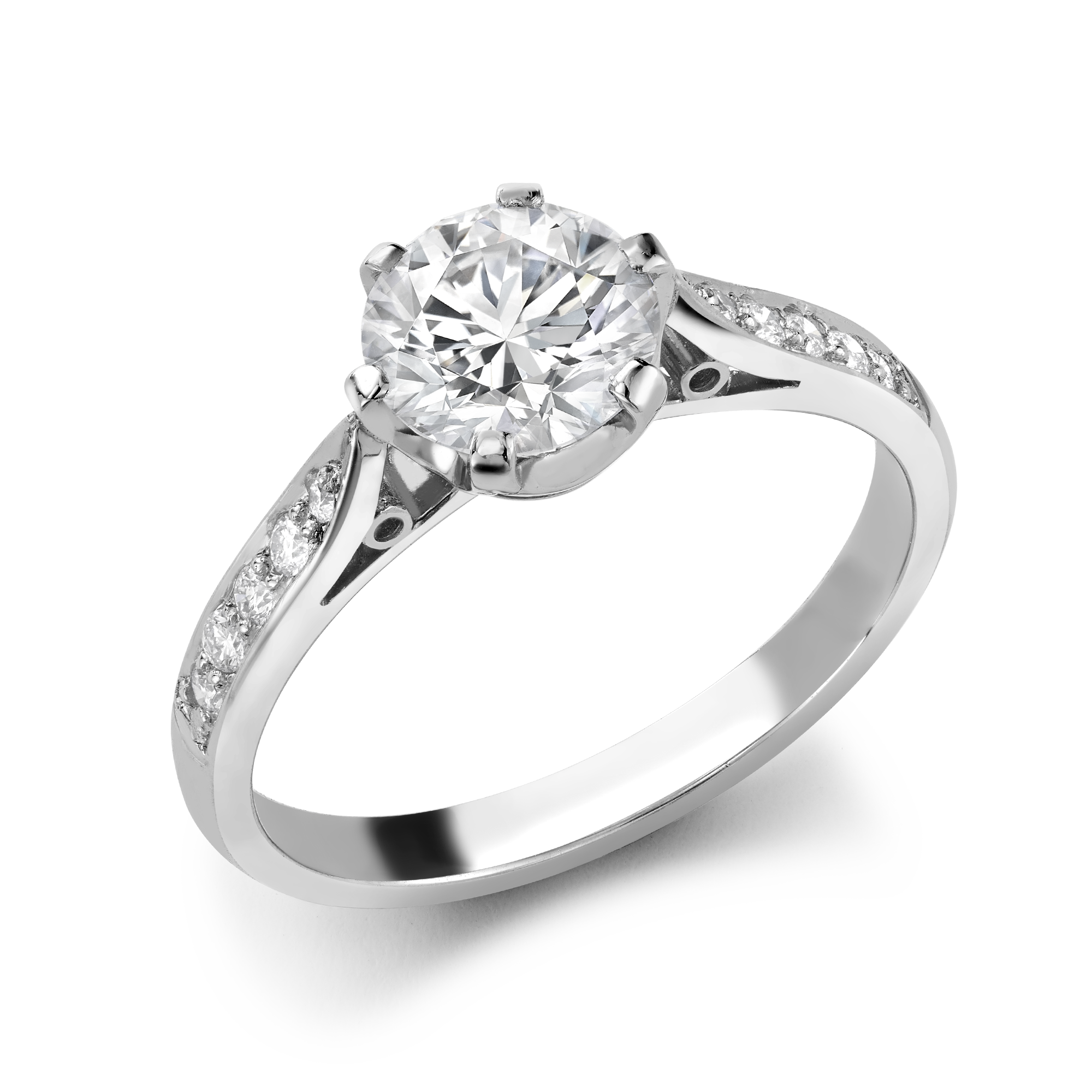 1.19ct Brilliant Cut Diamond Solitaire Brilliant Cut, Six Claw Set_1