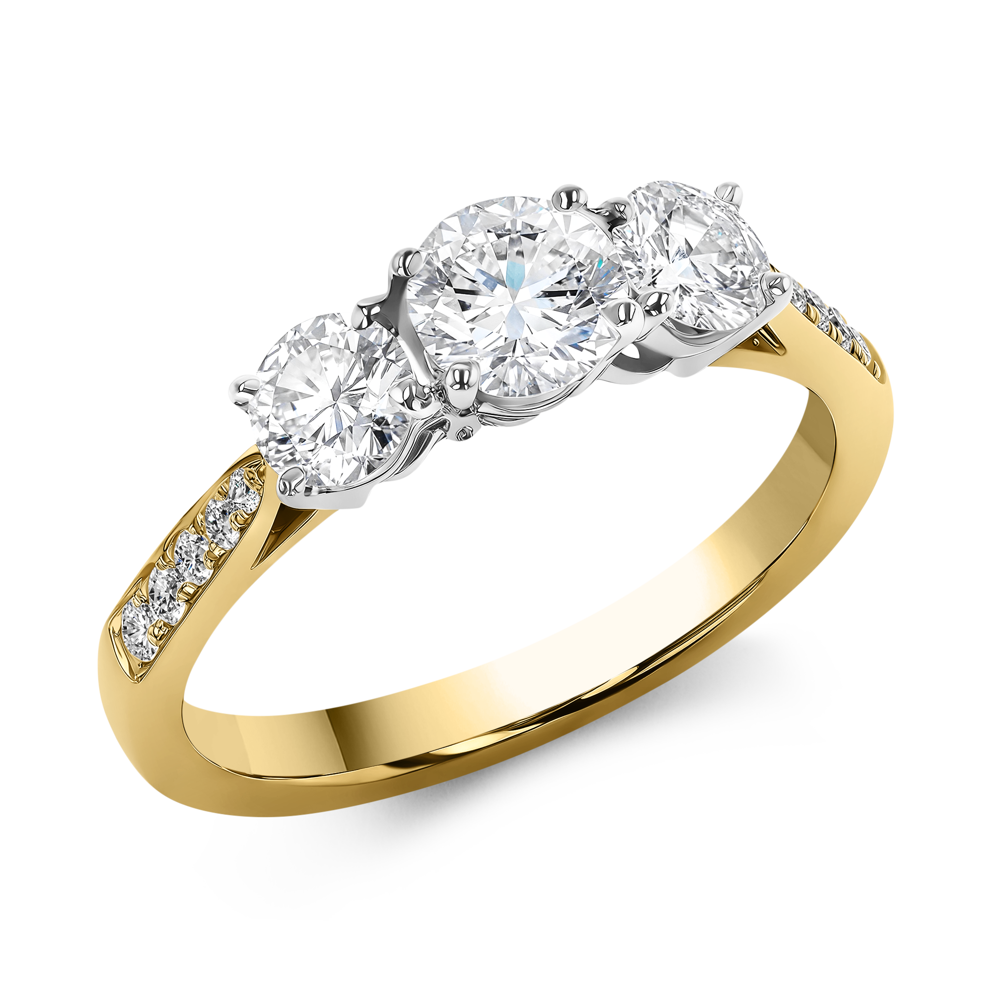 Duchess 0.50ct Diamond Three Stone Ring Brilliant cut, Claw set_1