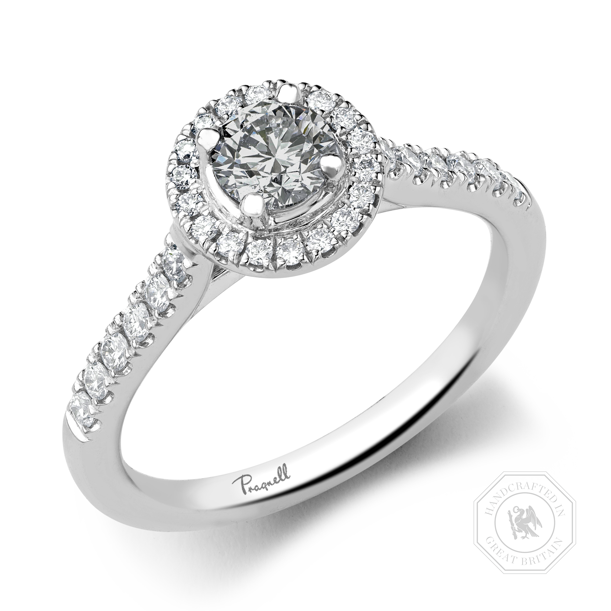 Celestial 0.39ct Fancy Light Grey Diamond Cluster Ring Brilliant cut, Claw set_1