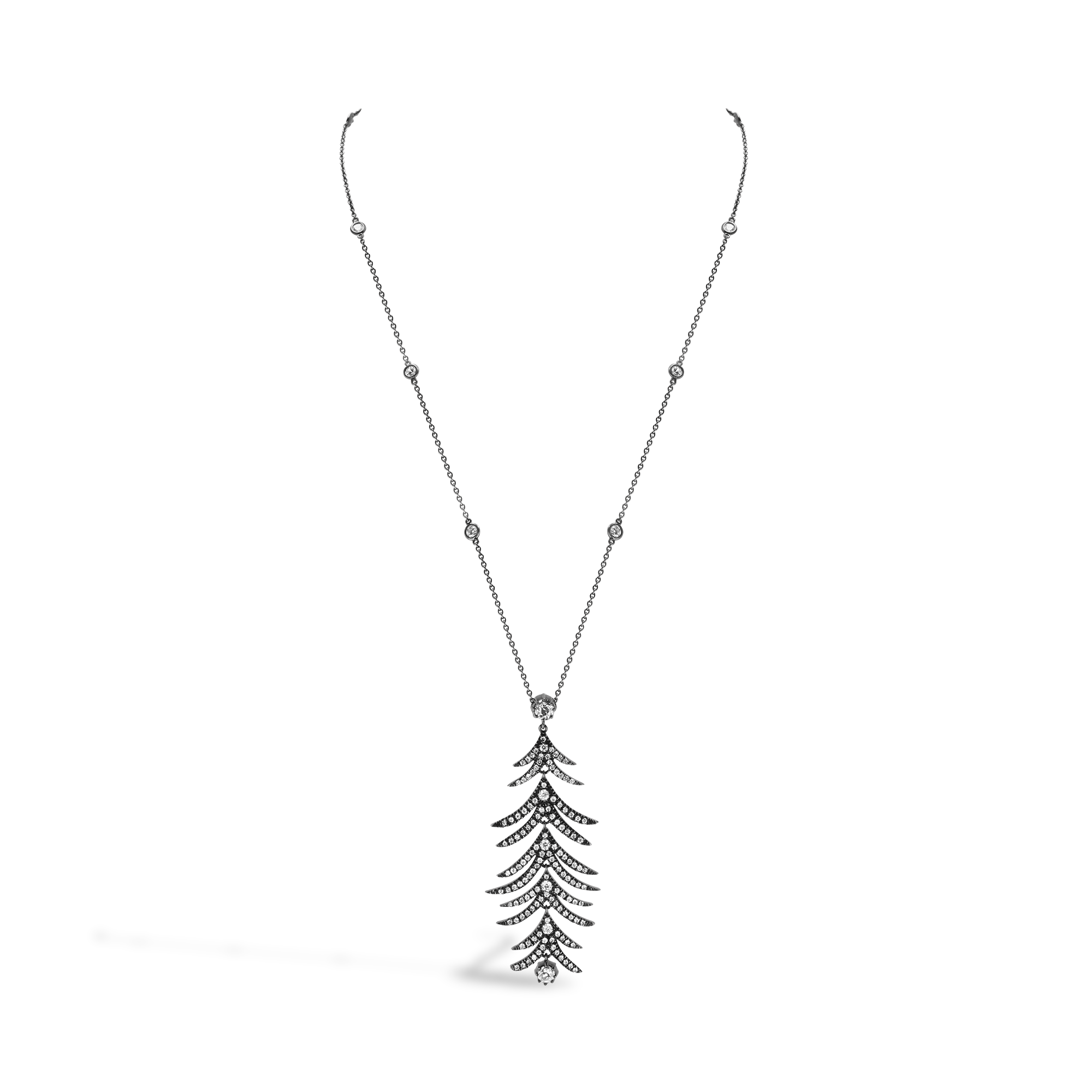 Old Cut Diamond Pendant Pendant with Brilliant Cut Diamonds_2