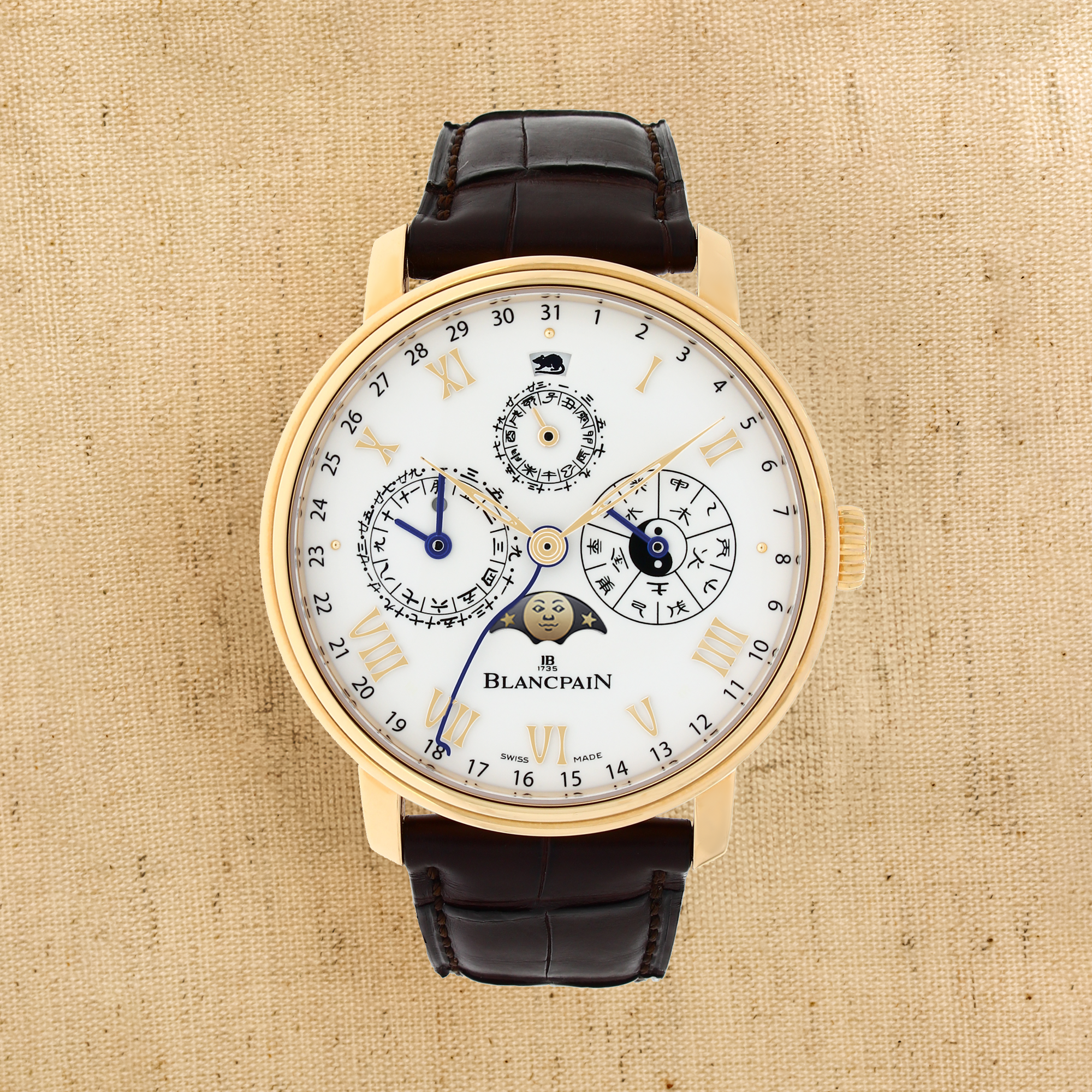 Pre-Owned Blancpain Villeret 45.2mm, White Dial, Roman Numerals_1