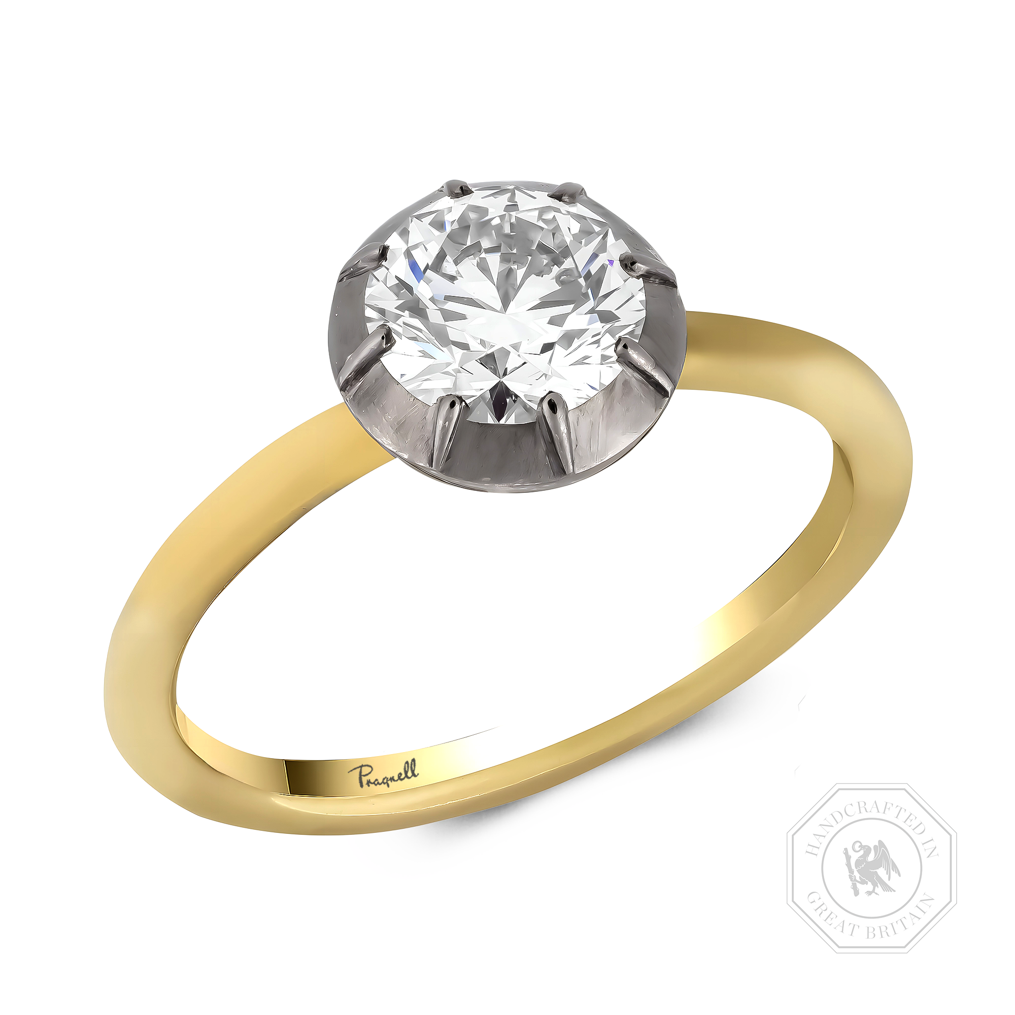 Brilliant Cut 1.01ct Diamond Cut-Down Set Ring Brilliant Cut, Cut-Down Set_1