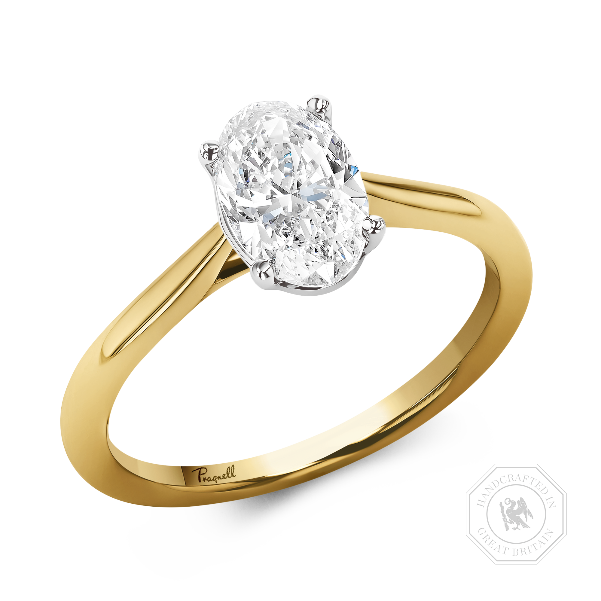 Gaia 1.00ct Diamond Solitaire Ring Oval Cut, Claw Set_1