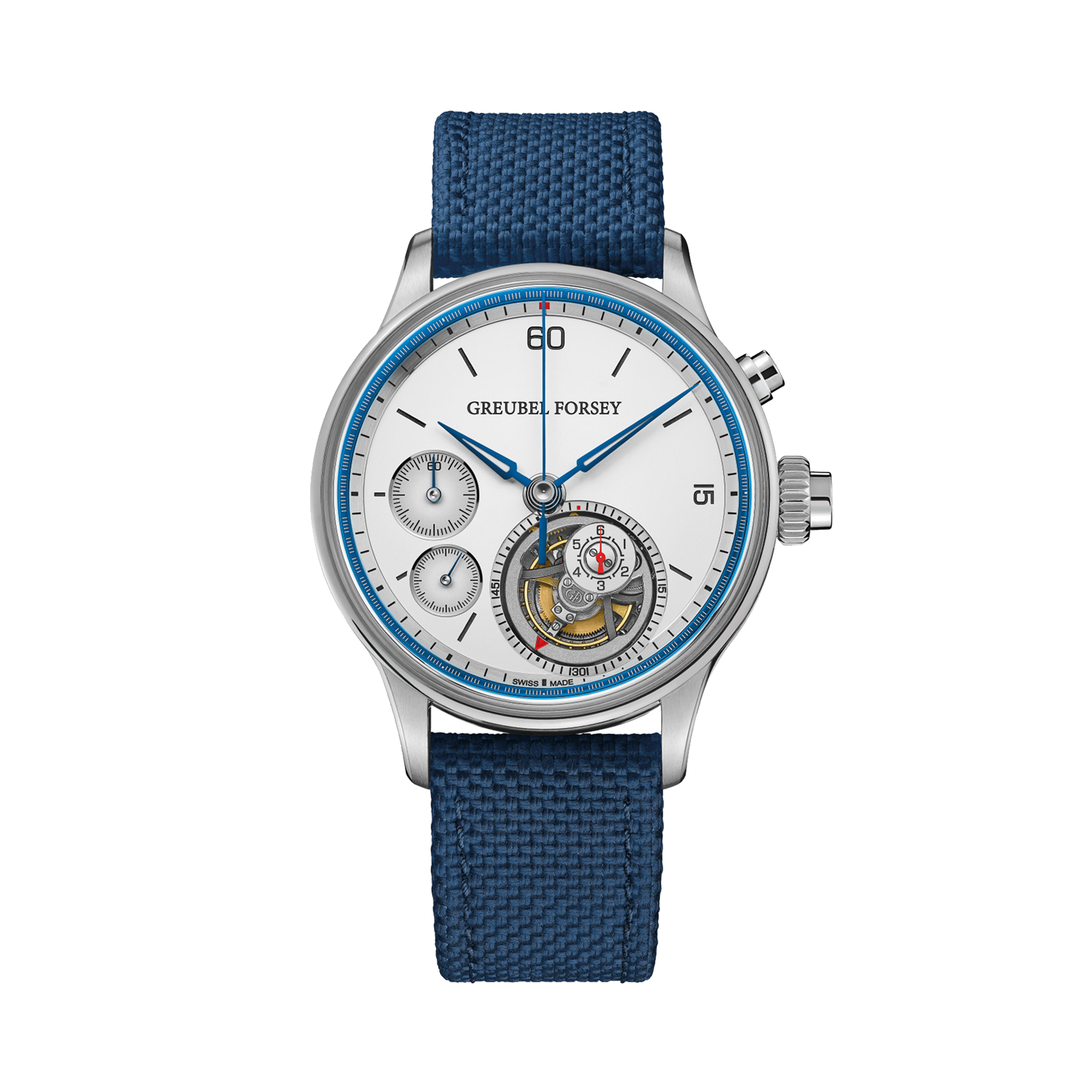 Gruebel ForseyGMT Balancier Convexe 42.9mm, Grey Dial, Arabic Numerals_1