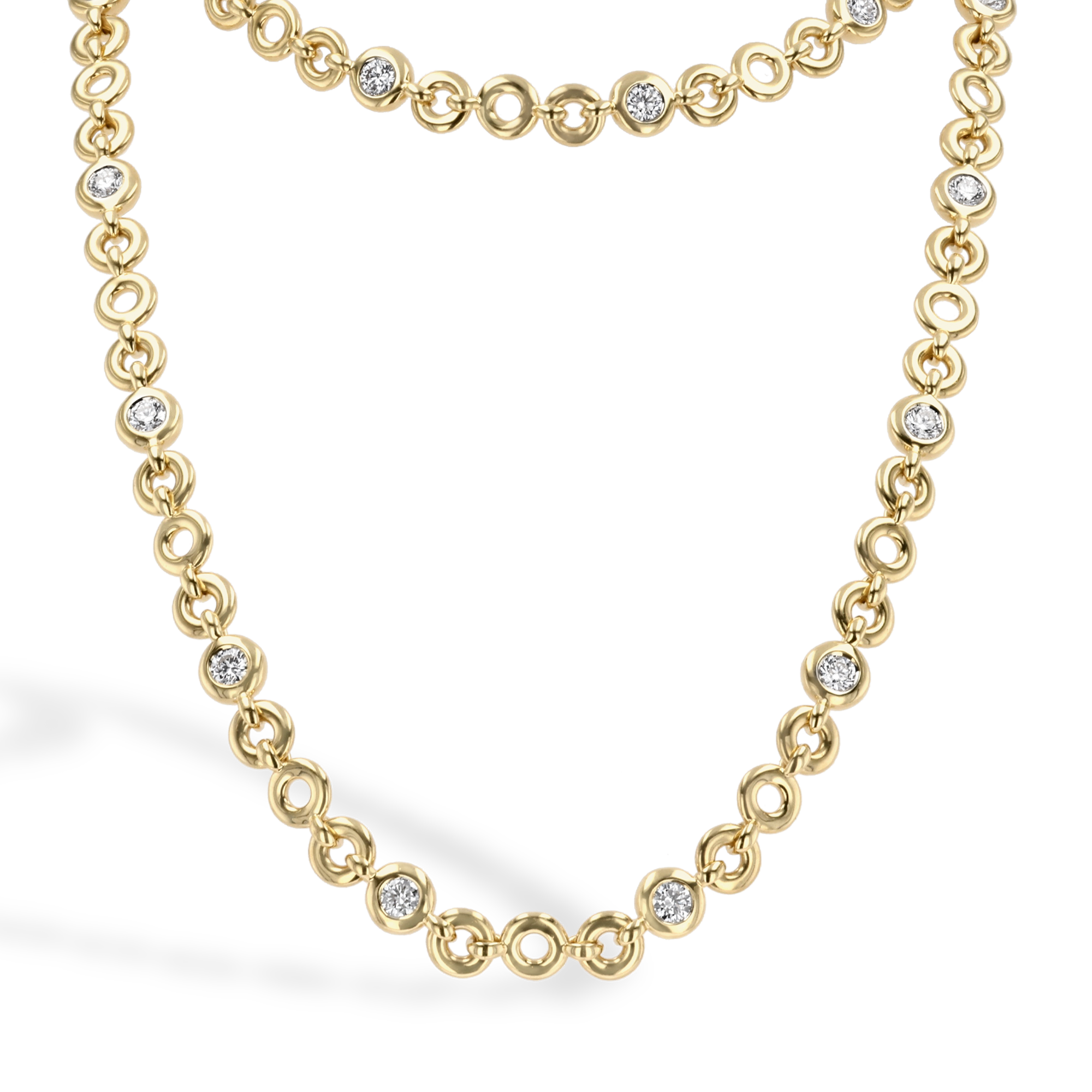 RockChain Twenty Stone Diamond Necklace Brilliant Cut, Rubover Set_2