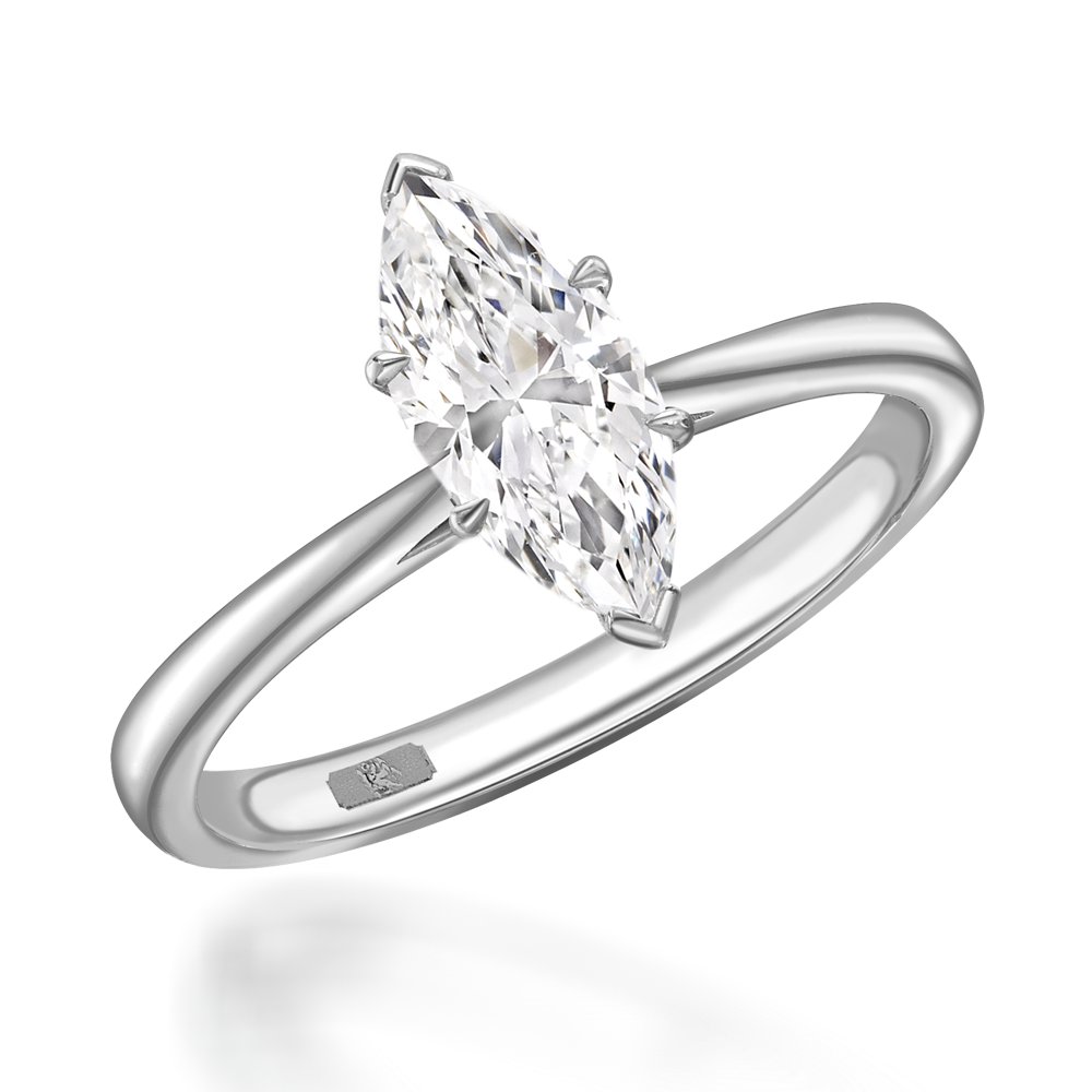 Gaia 1.08ct Diamond Solitaire Ring Marquise Cut, Claw Set_1