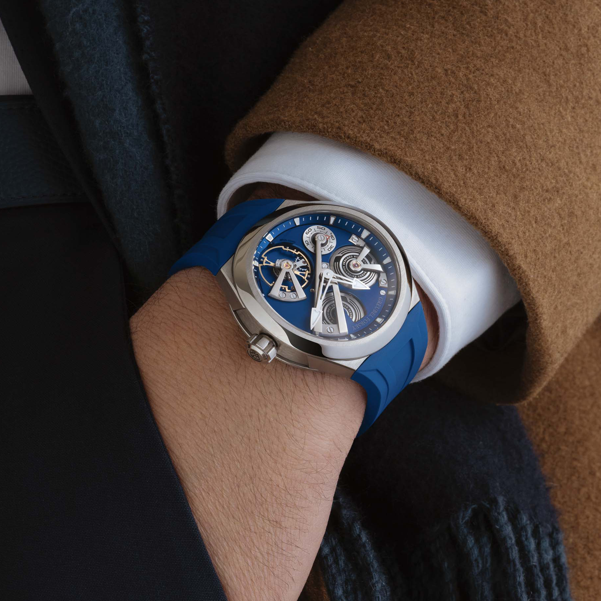 Gruebel Forsey Balancier 3 41.5mm, Blue Dial, Baton Numerals_10