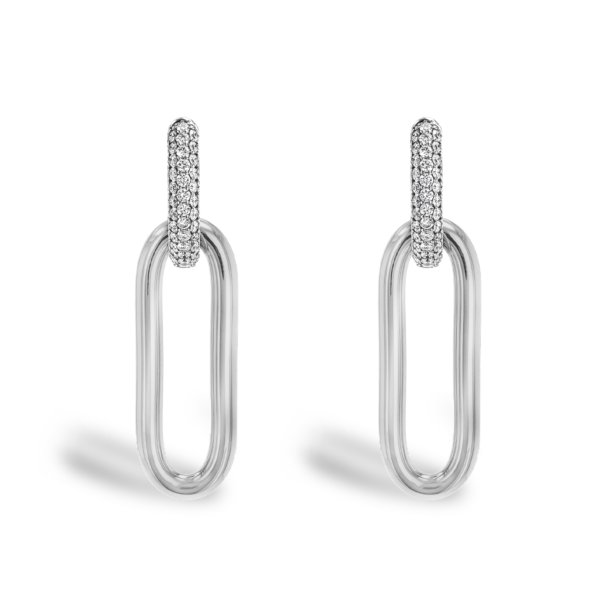 Havana 0.87ct Diamond Drop Earrings Brilliant Cut, Pave Set_2