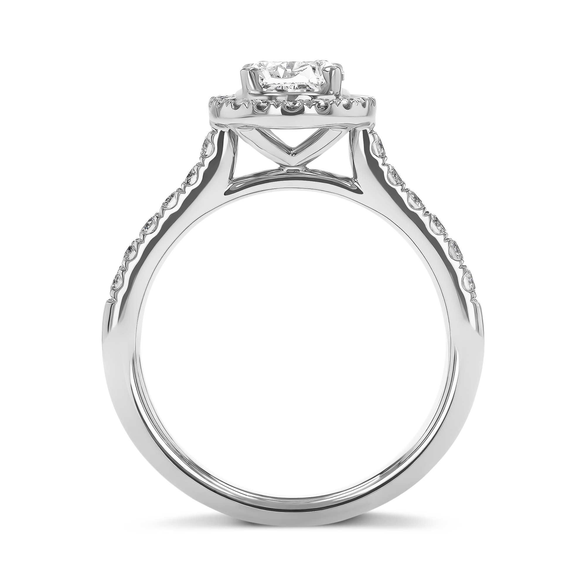 Celestial 0.30ct Oval Cut Diamond Cluster Ring Oval Cut, Claw Set_3