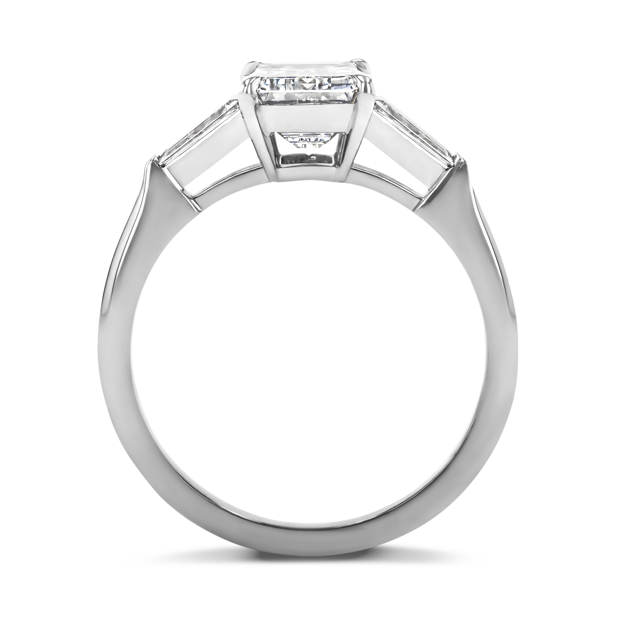 Emerald Cut 2.00ct Diamond Solitaire Ring Emerald Cut, Claw Set_3