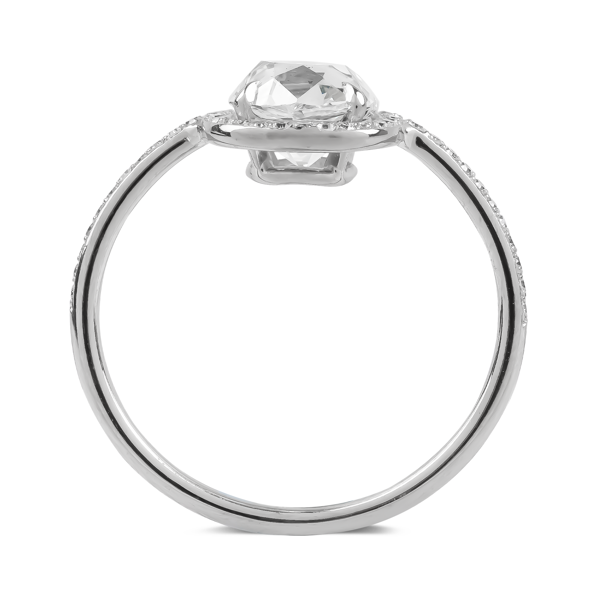 Old Cut 1.66ct Diamond Cluster Ring Old Cut, Claw Set_3