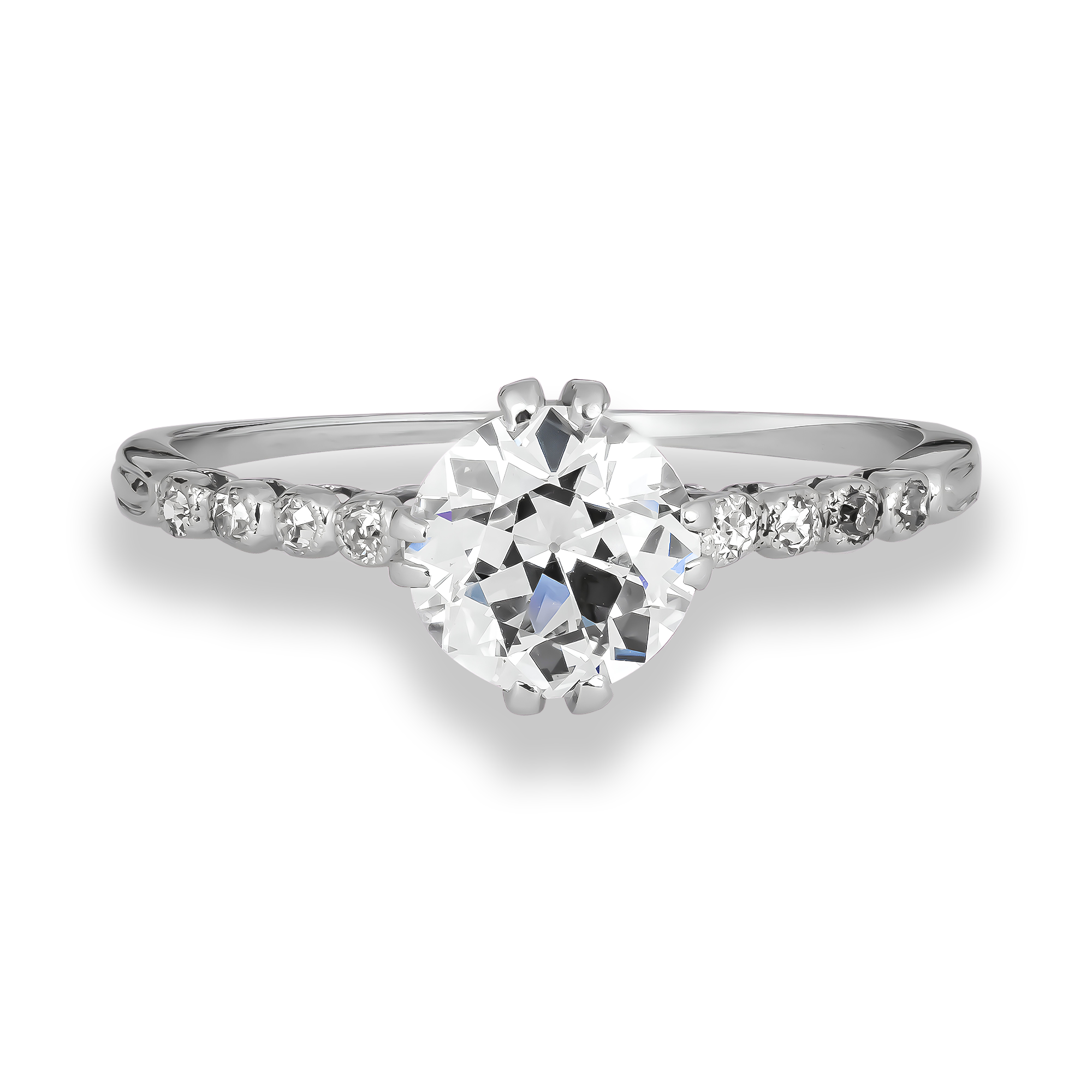 Old Cut 0.89ct Diamond Ring Old Cut, Claw Set_2