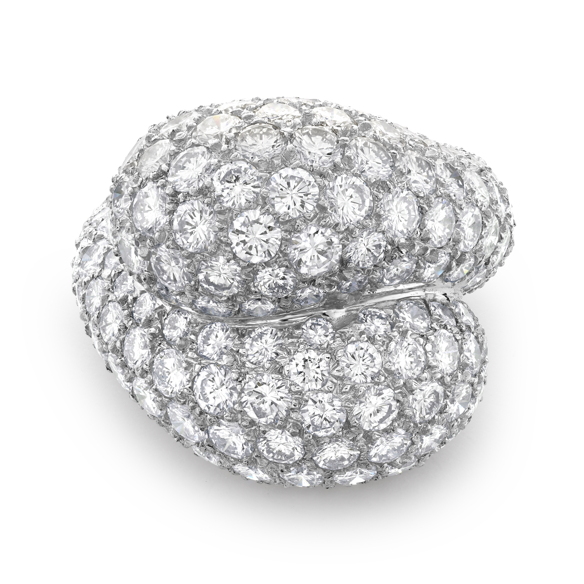 Diamond Bypass Ring Brilliant Cut, Pave Set_2