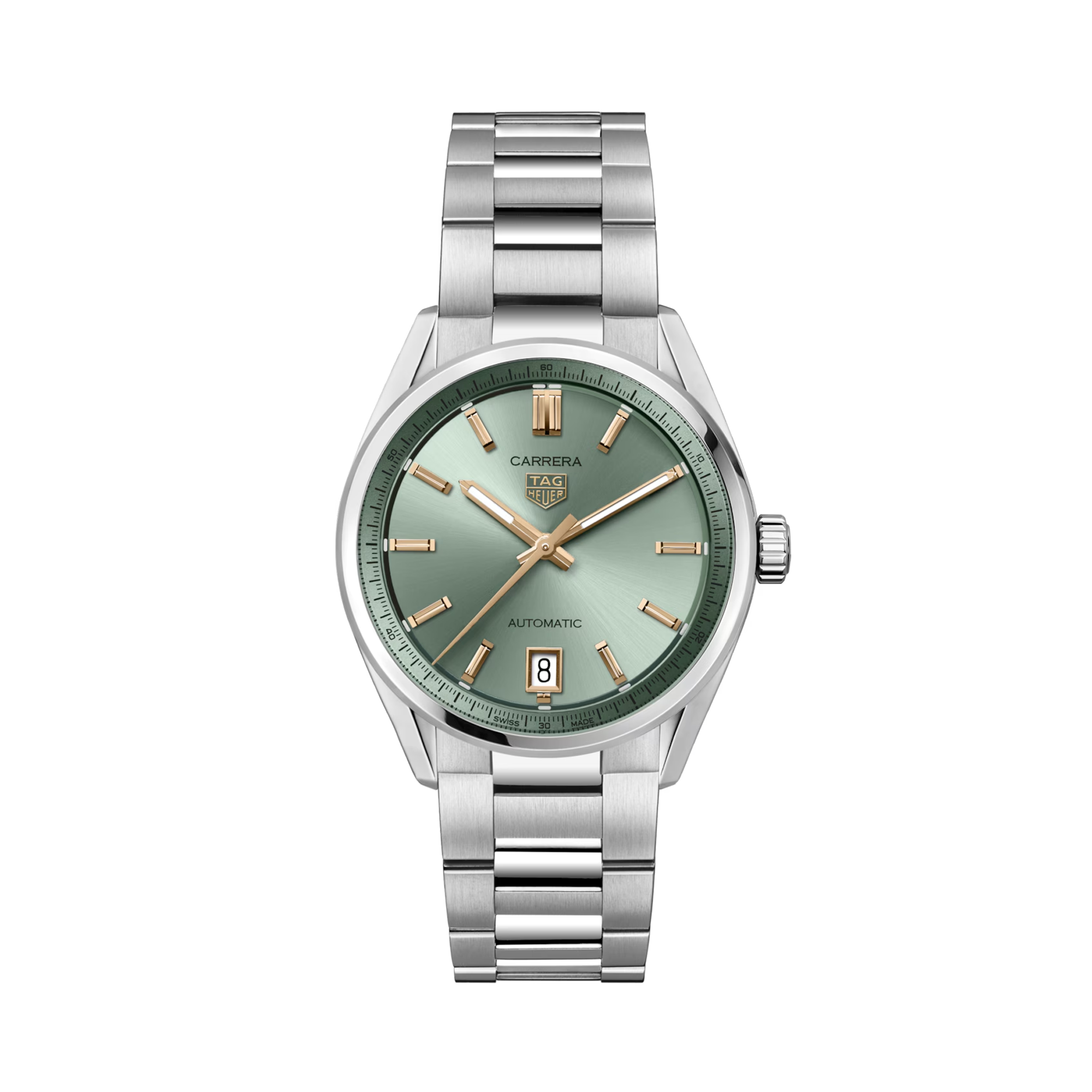 Tag Heuer Carrera Date 36mm, Green Dial, Baton Numerals_1