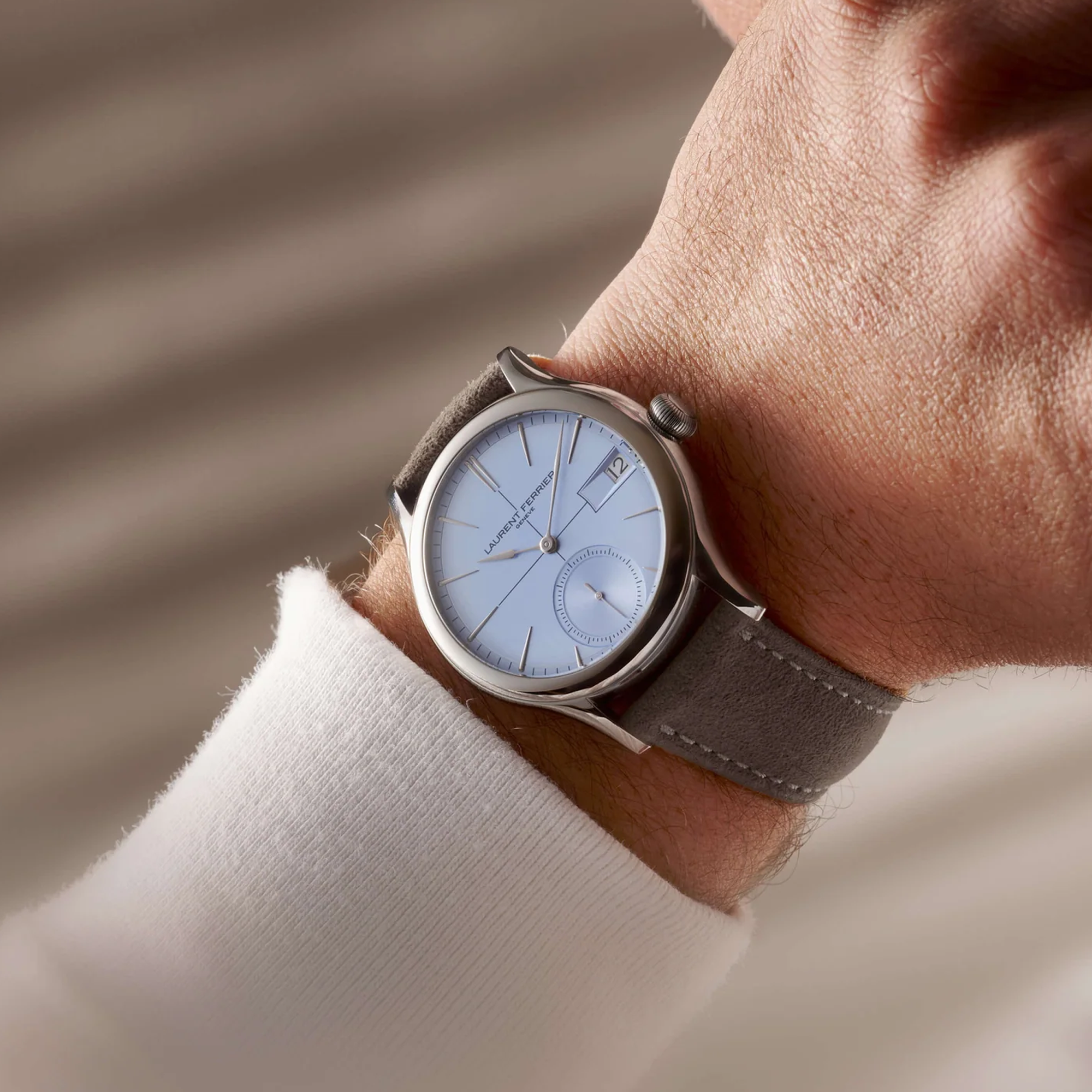 Laurent Ferrier Classic Auto 40mm, Ice Blue Dial, Baton Numerals_3