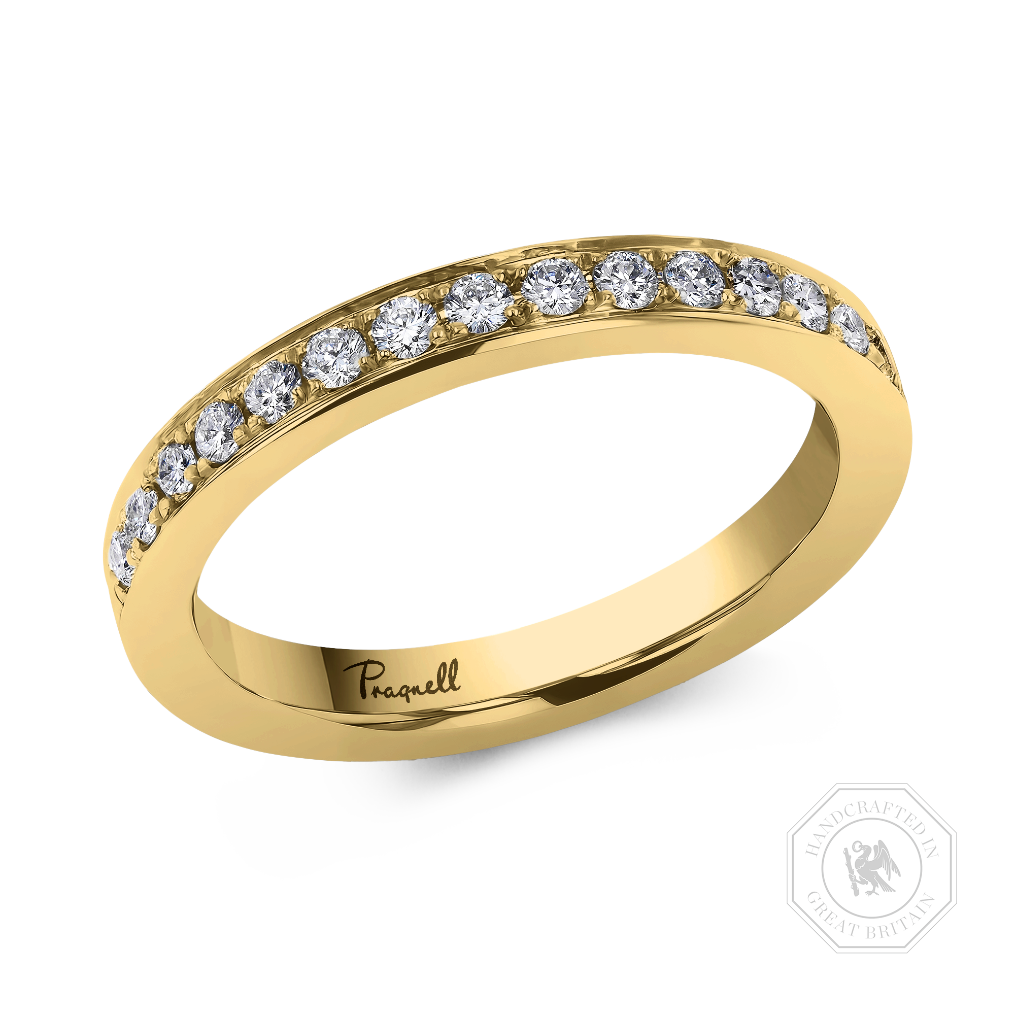 Brilliant Cut Diamond Half Eternity Ring Brilliant Cut, Half Eternity, Thread Set_1